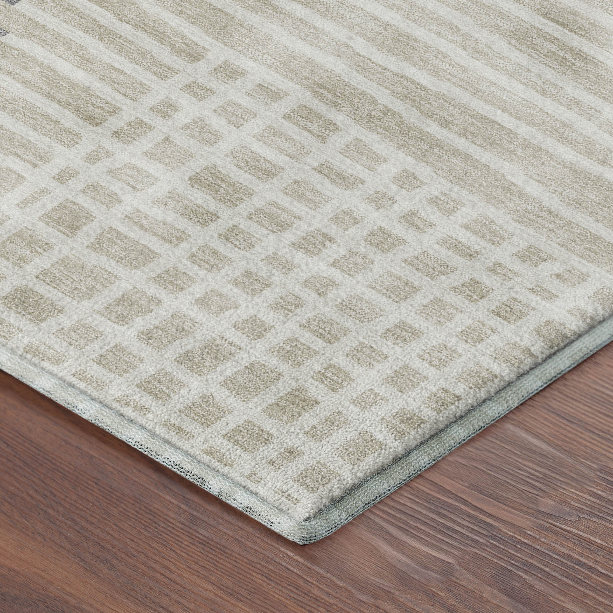 Split Machine Washable Transitional Beige Brown Rug 1'8" x 2'6" #shape_Rectangle