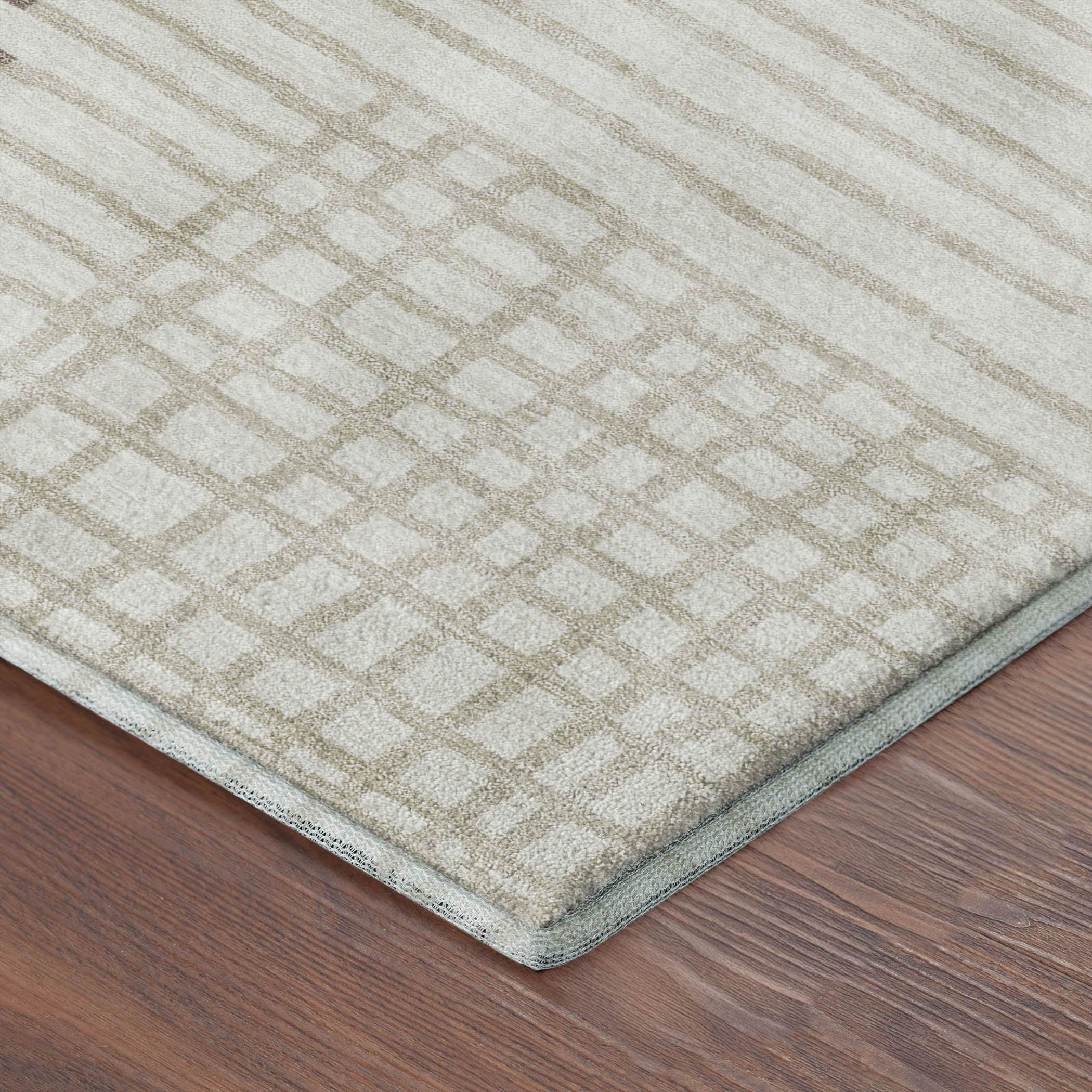 Split Machine Washable Transitional Ivory Rug 1'8" x 2'6" #shape_Rectangle