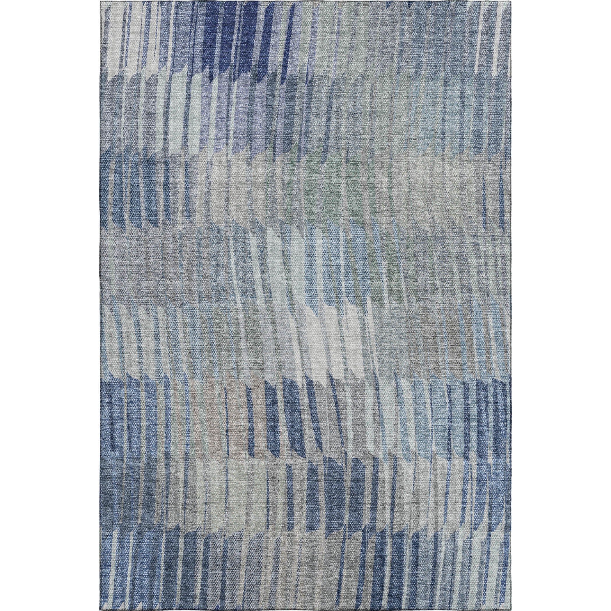 Bergen Machine Washable Transitional Denim Blue Rug 2'6" x 3'10" #shape_Rectangle