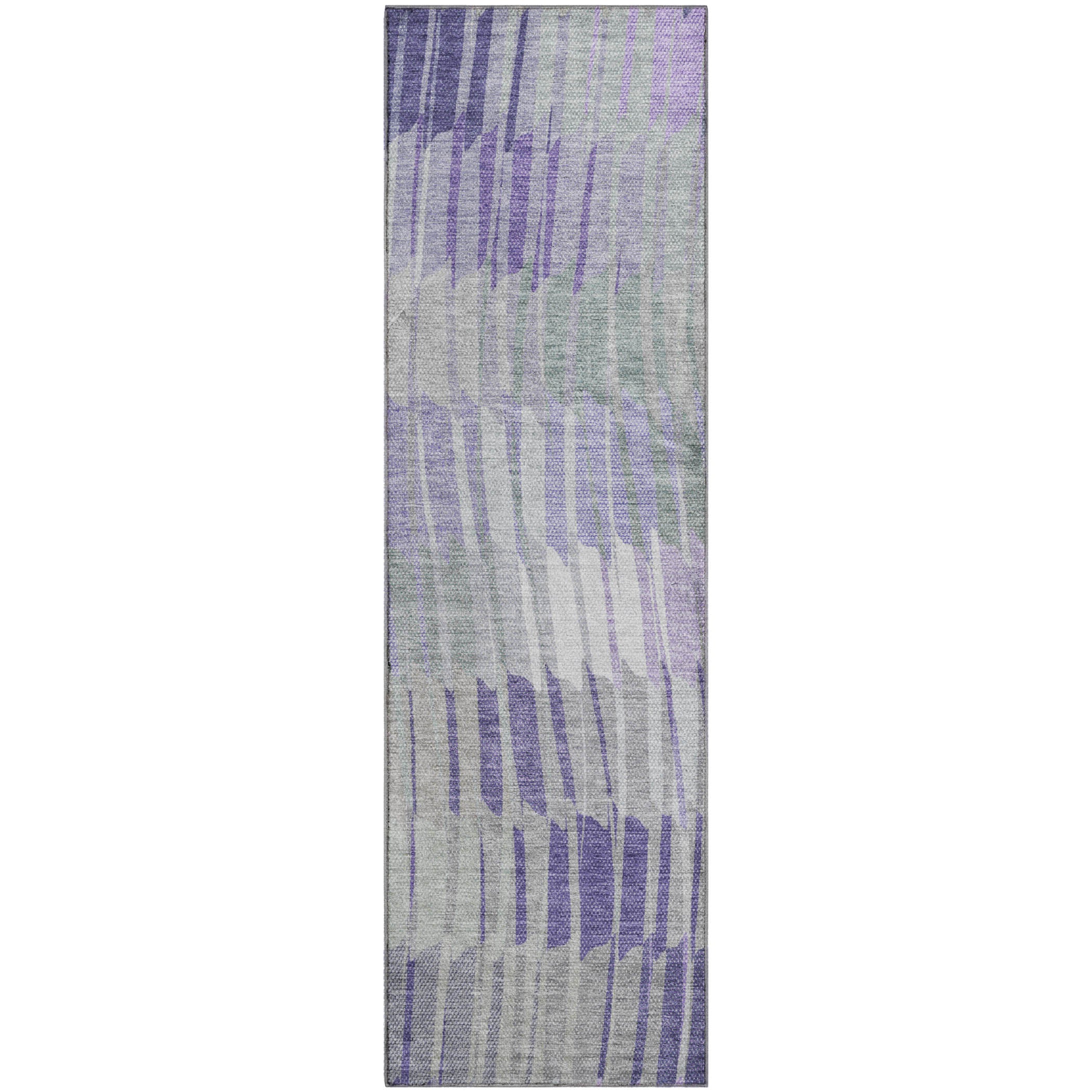 Bergen Machine Washable Transitional Lavender Purple Rug 2'3" x 7'6" #shape_Runner