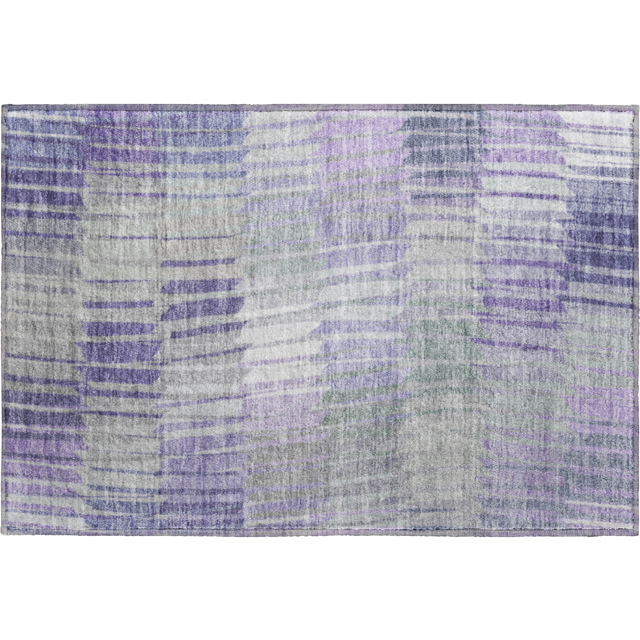 Bergen Machine Washable Transitional Lavender Purple Rug 1'8" x 2'6" #shape_Rectangle