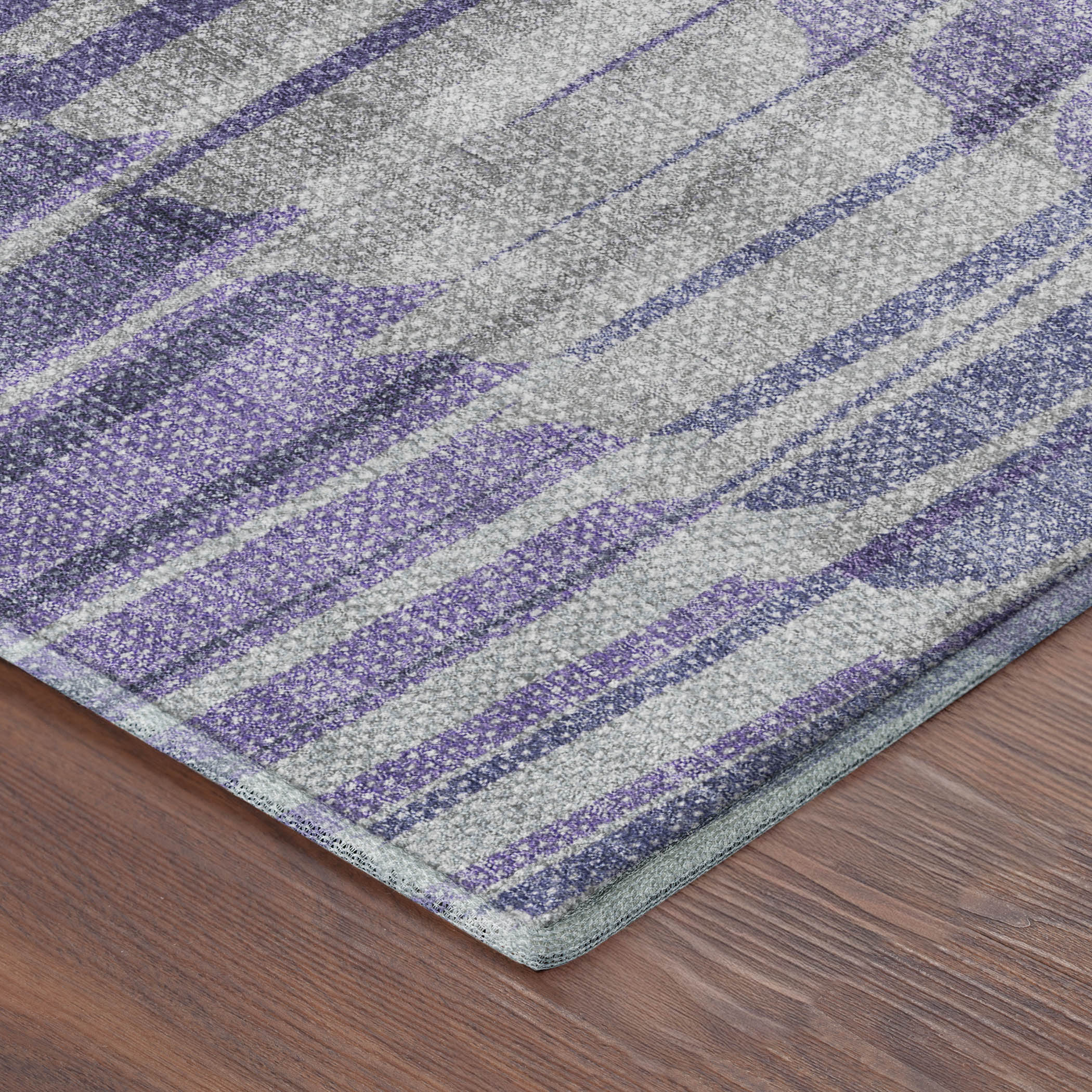 Bergen Machine Washable Transitional Lavender Purple Rug 1'8" x 2'6" #shape_Rectangle