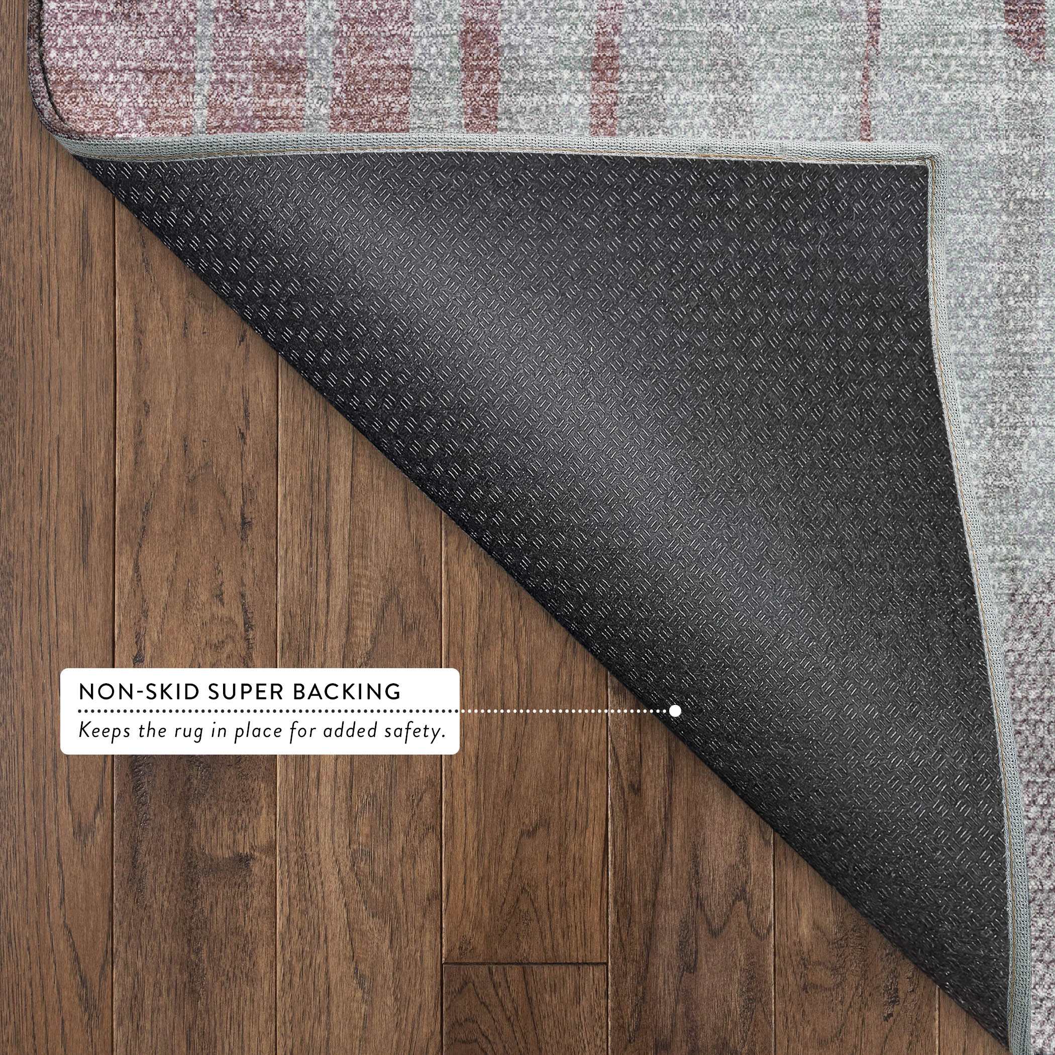 Bergen Machine Washable Transitional Merlot Red Rug 1'8" x 2'6" #shape_Rectangle