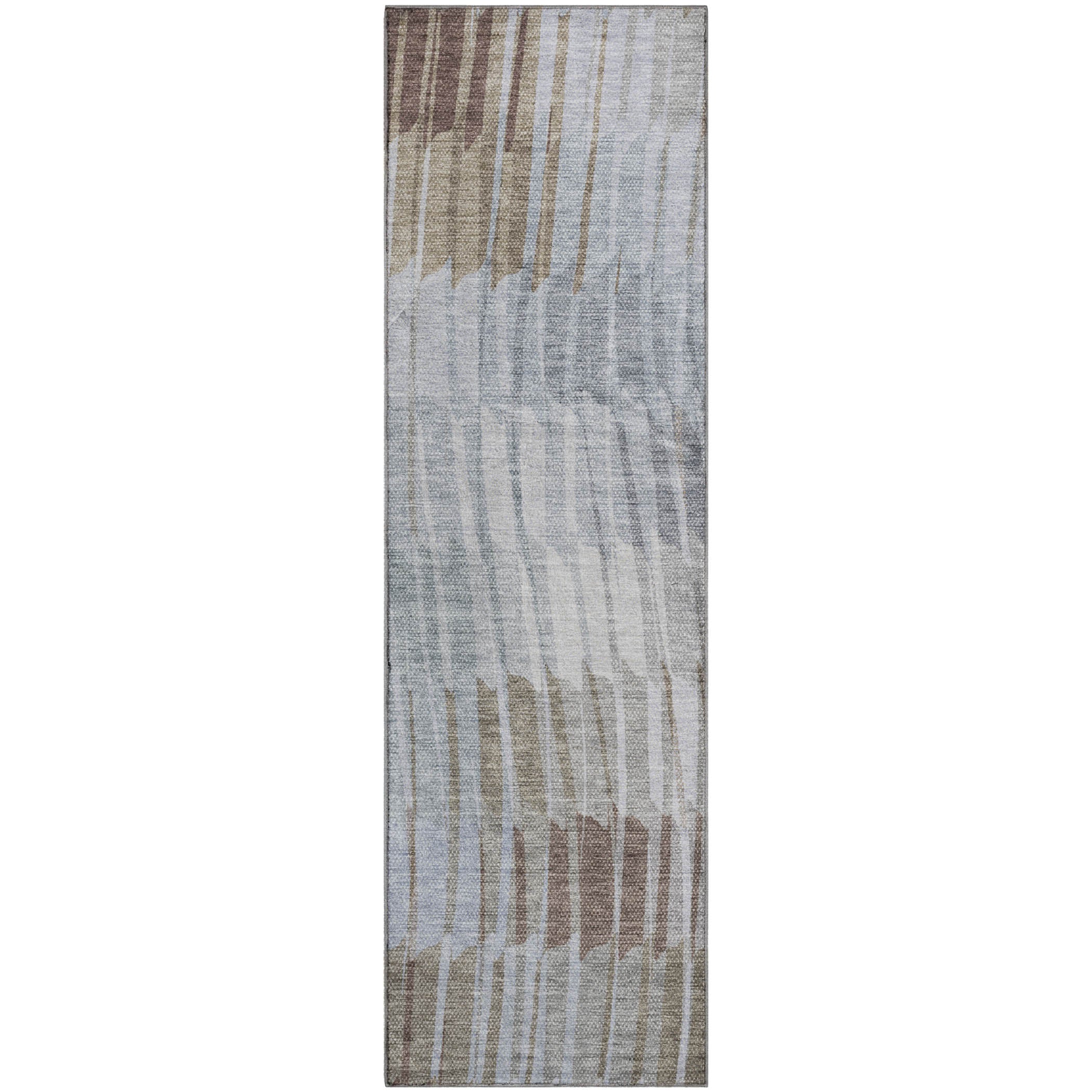 Bergen Machine Washable Transitional Taupe Brown Rug 2'3" x 7'6" #shape_Runner
