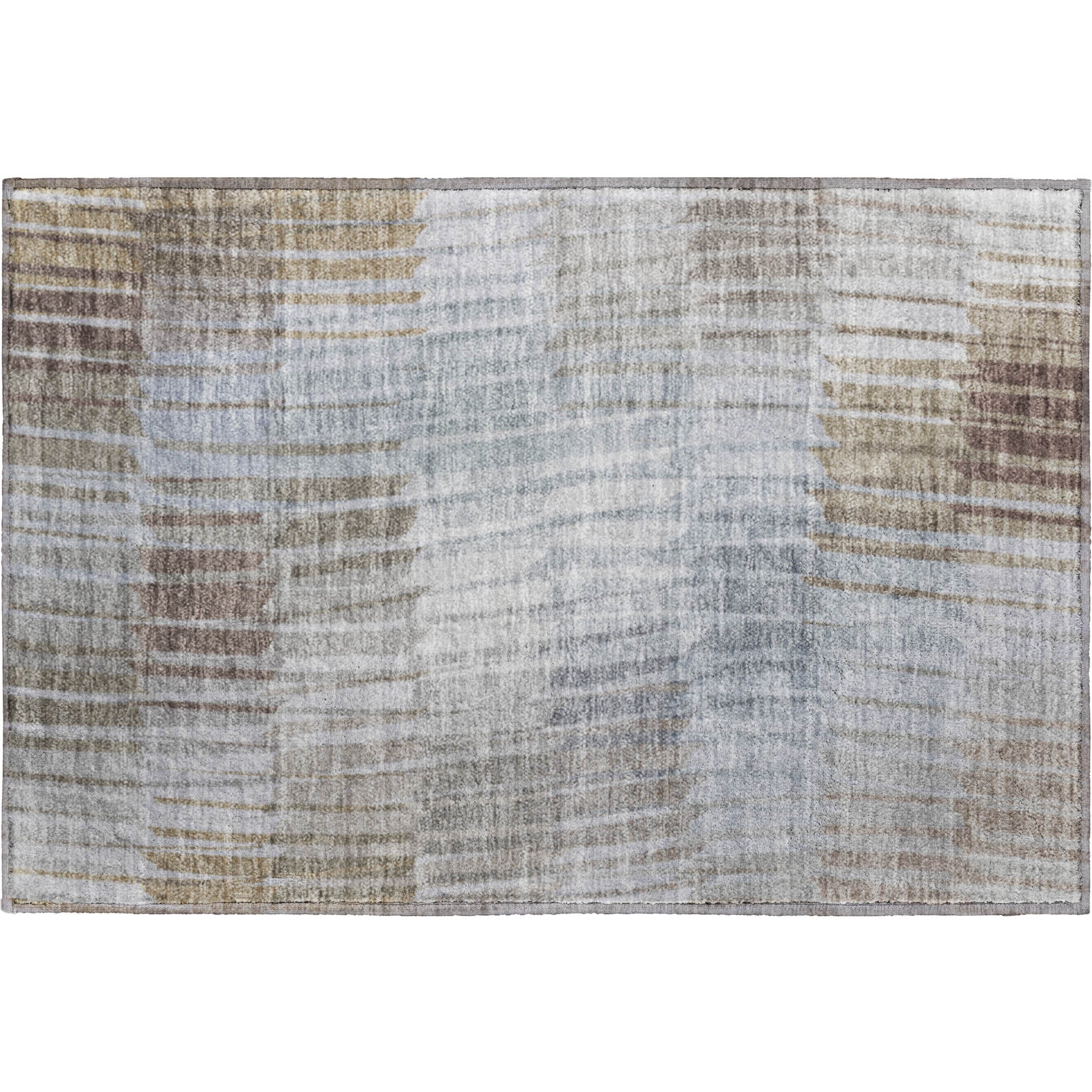 Bergen Machine Washable Transitional Taupe Brown Rug 1'8" x 2'6" #shape_Rectangle