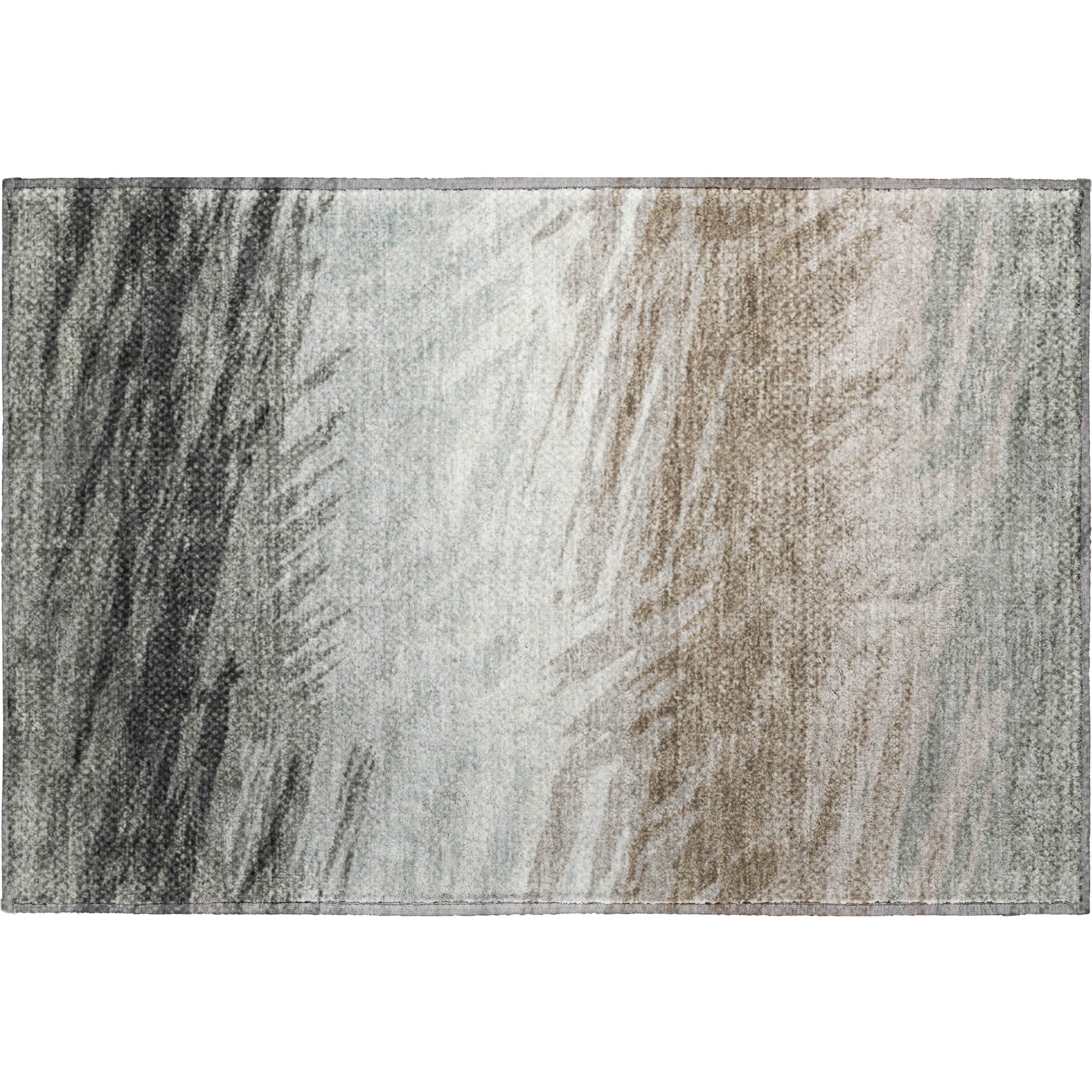 Bangkok Machine Washable Transitional Brown Rug 1'8" x 2'6" #shape_Rectangle