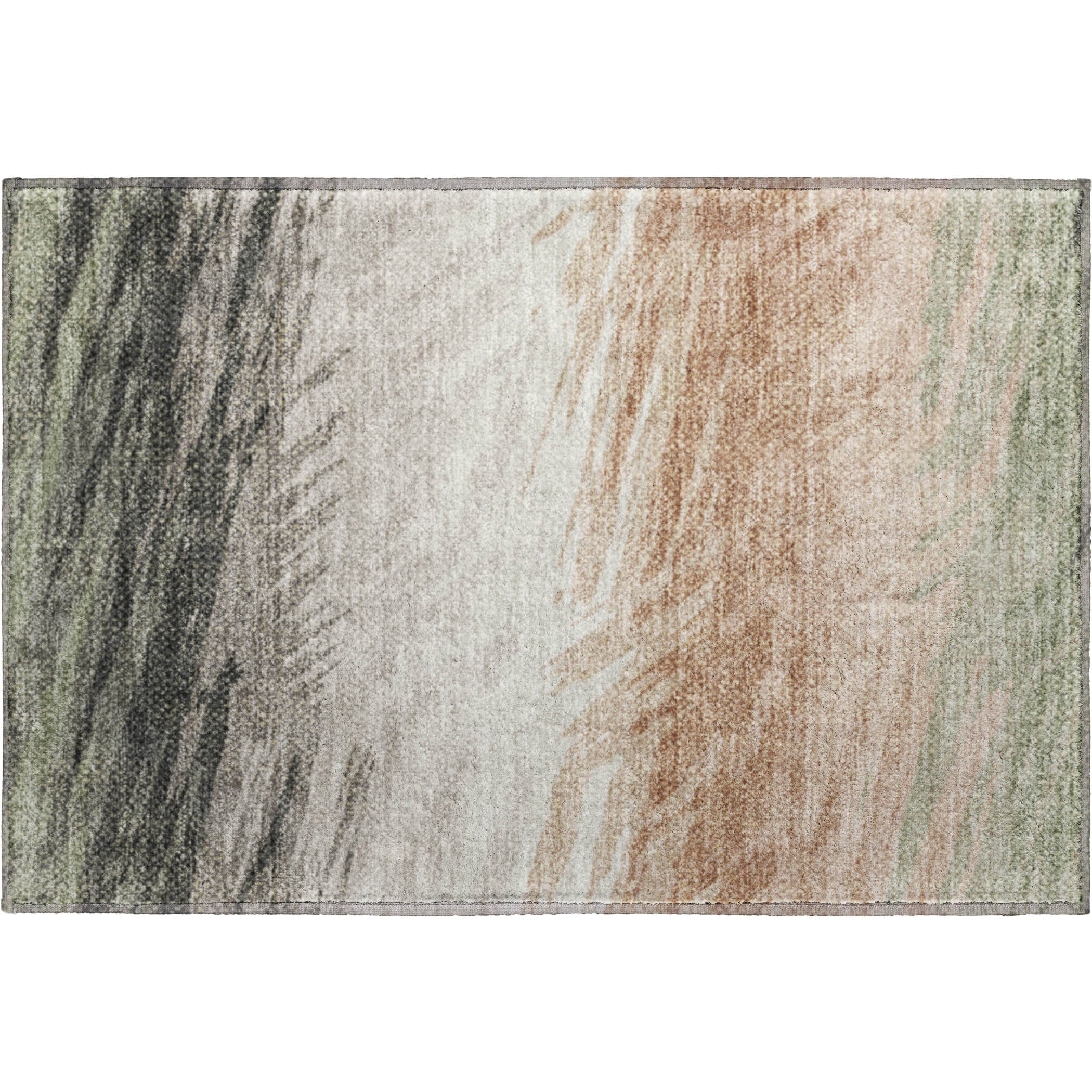 Bangkok Machine Washable Transitional Fern Green Rug 1'8" x 2'6" #shape_Rectangle