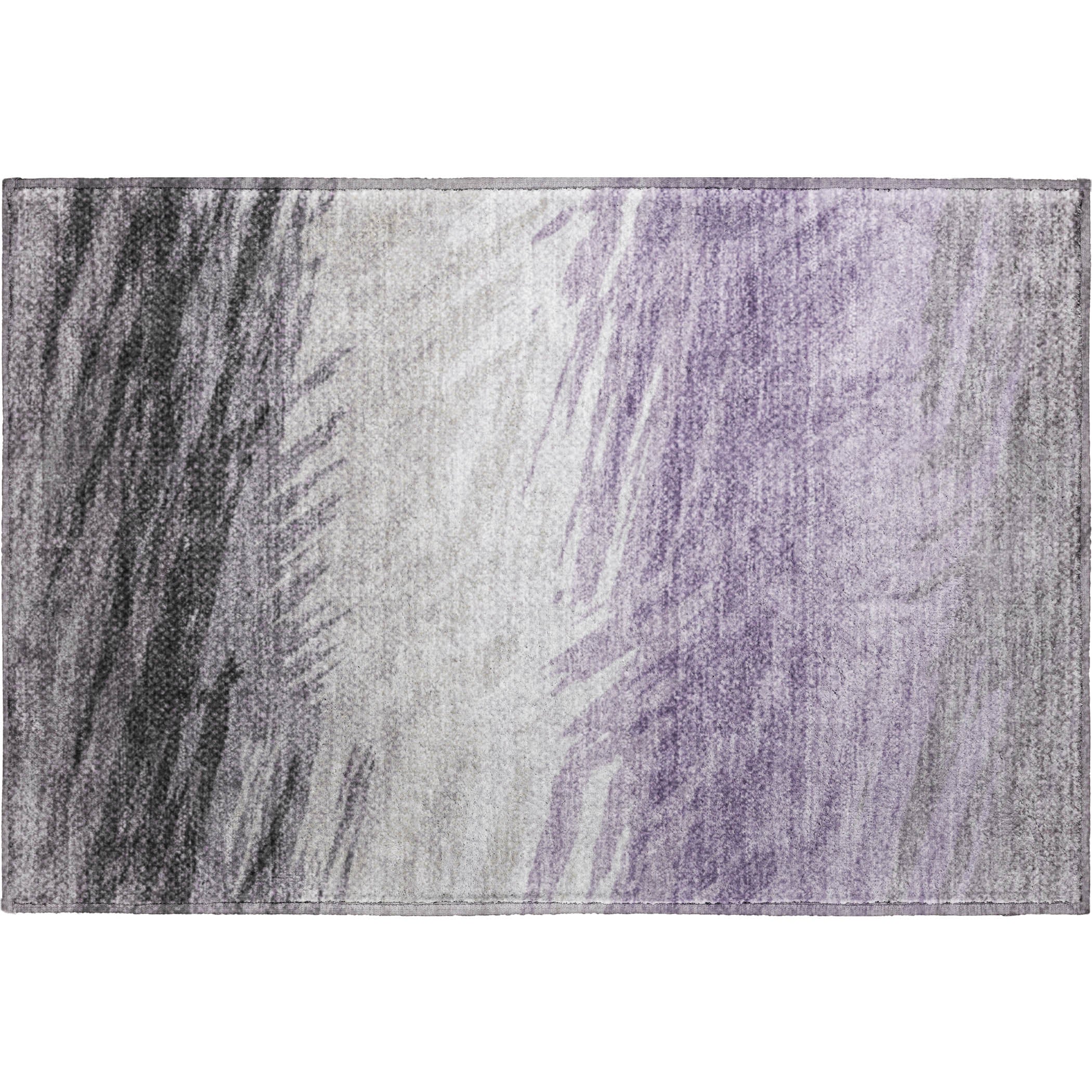 Bangkok Machine Washable Transitional Lavender Purple Rug 1'8" x 2'6" #shape_Rectangle