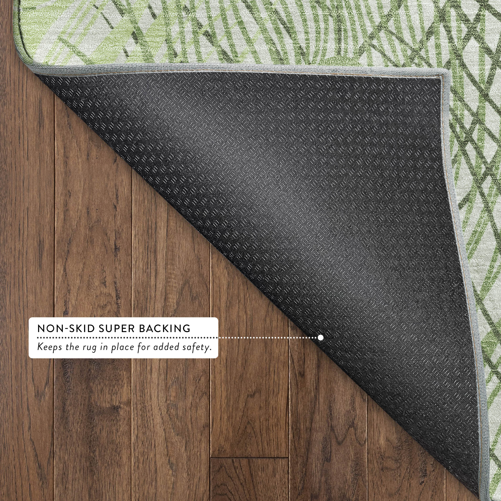 Zanzibar Machine Washable Transitional Aloe Green Rug 1'8" x 2'6" #shape_Rectangle