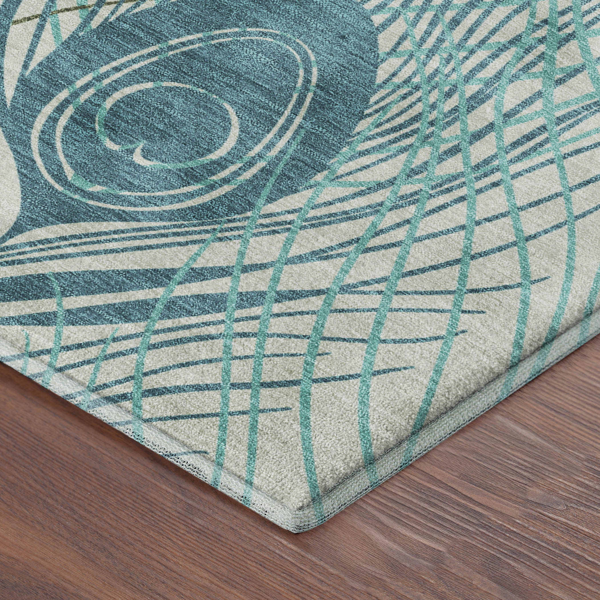 Zanzibar Machine Washable Transitional Aloe Green Rug 1'8" x 2'6" #shape_Rectangle