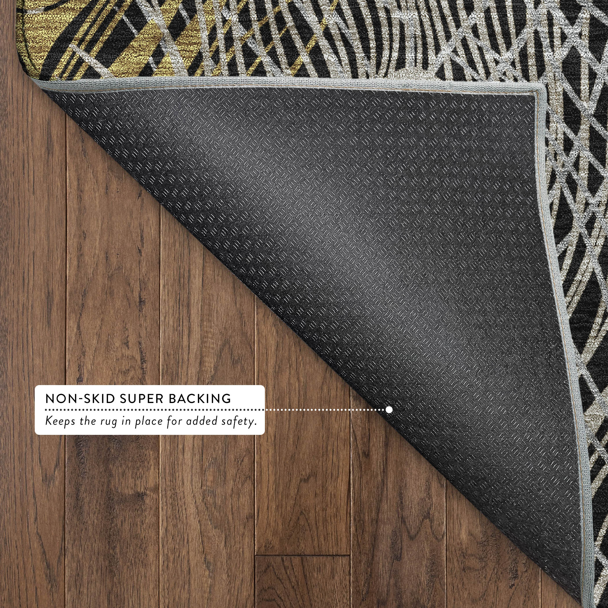 Zanzibar Machine Washable Transitional Black Rug 1'8" x 2'6" #shape_Rectangle