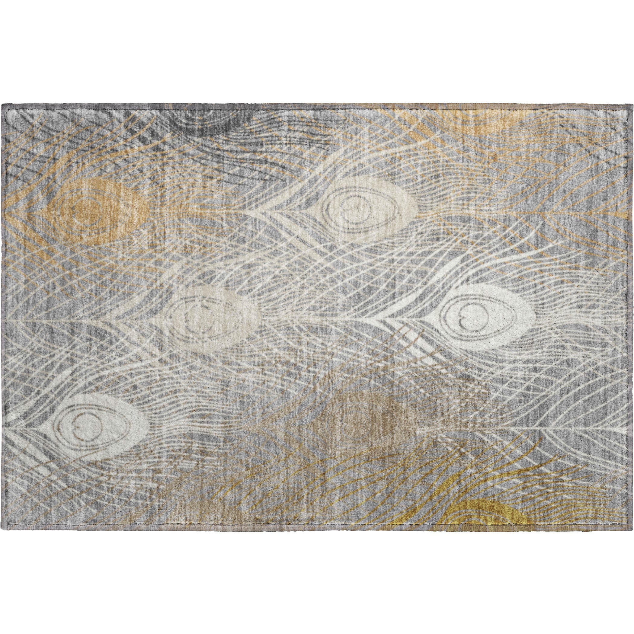 Zanzibar Machine Washable Transitional Gray Rug 1'8" x 2'6" #shape_Rectangle