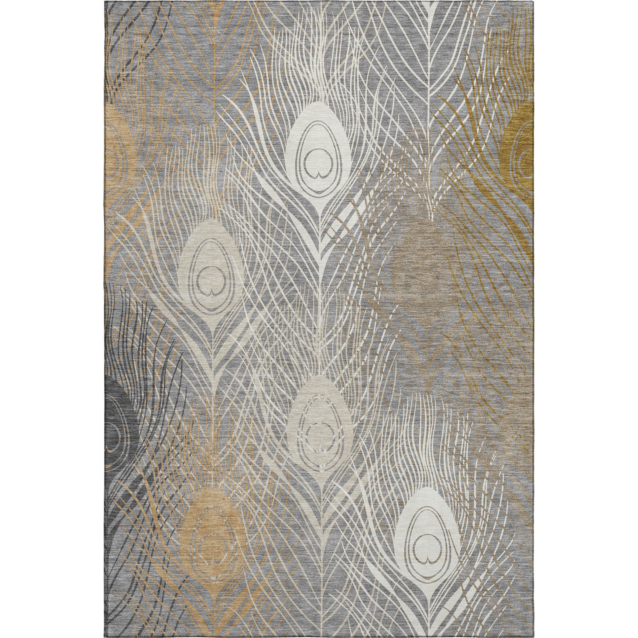 Zanzibar Machine Washable Transitional Gray Rug 2'6" x 3'10" #shape_Rectangle