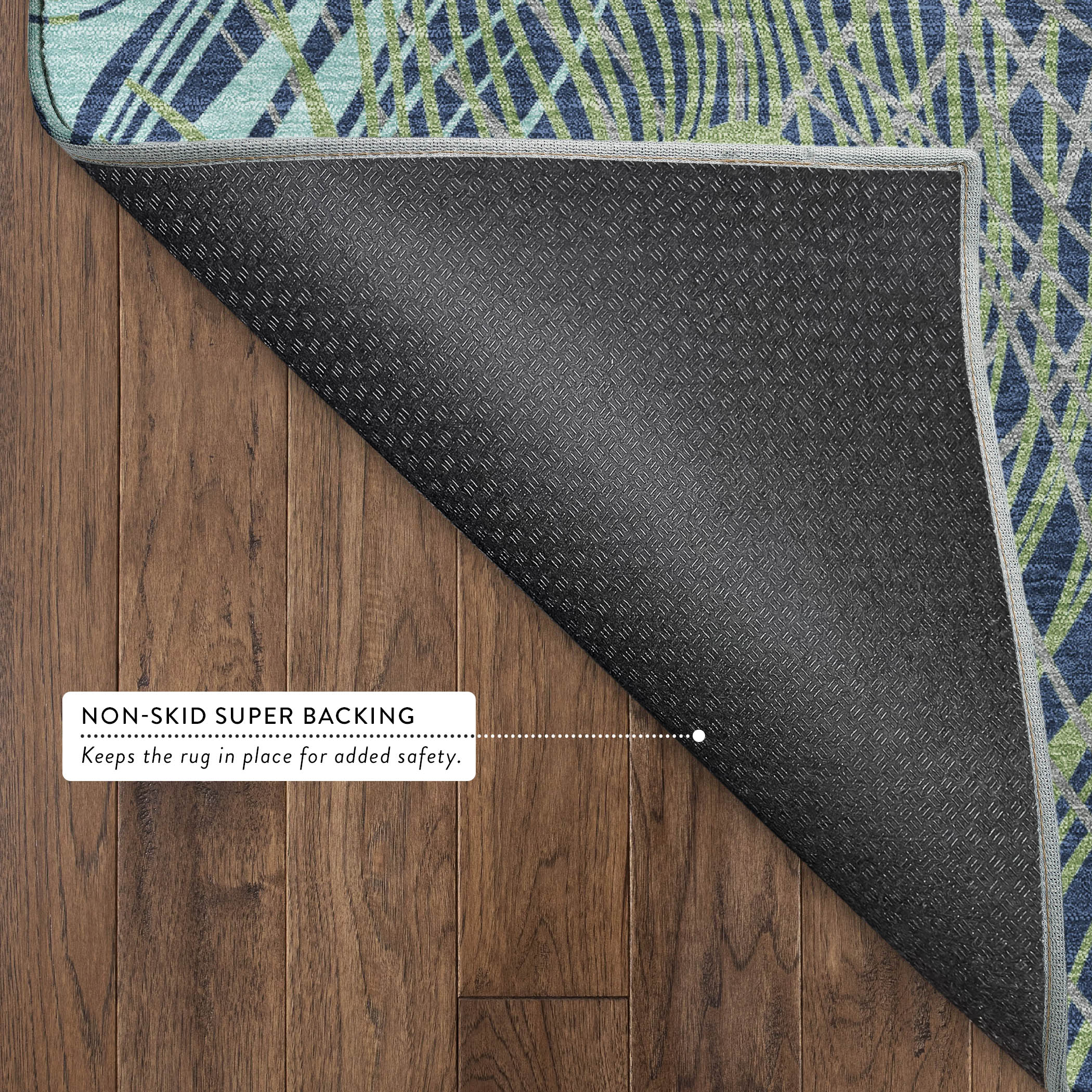 Zanzibar Machine Washable Transitional Navy Blue Rug 1'8" x 2'6" #shape_Rectangle