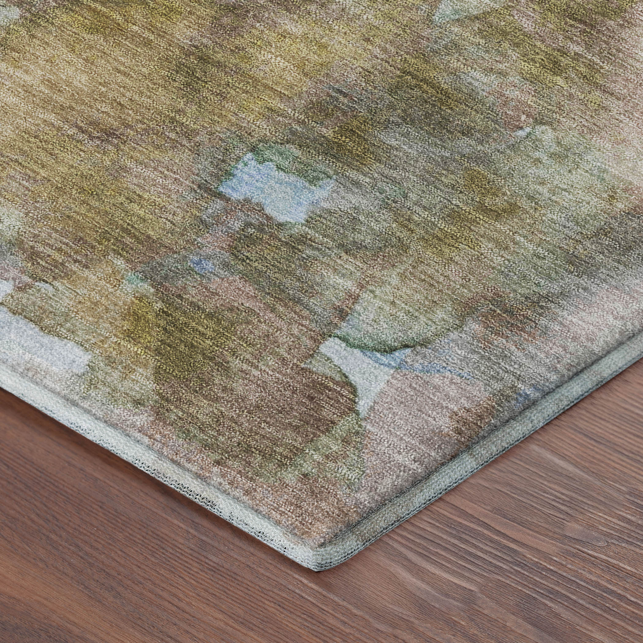Athens Machine Washable Transitional Mocha Brown Rug 1'8" x 2'6" #shape_Rectangle