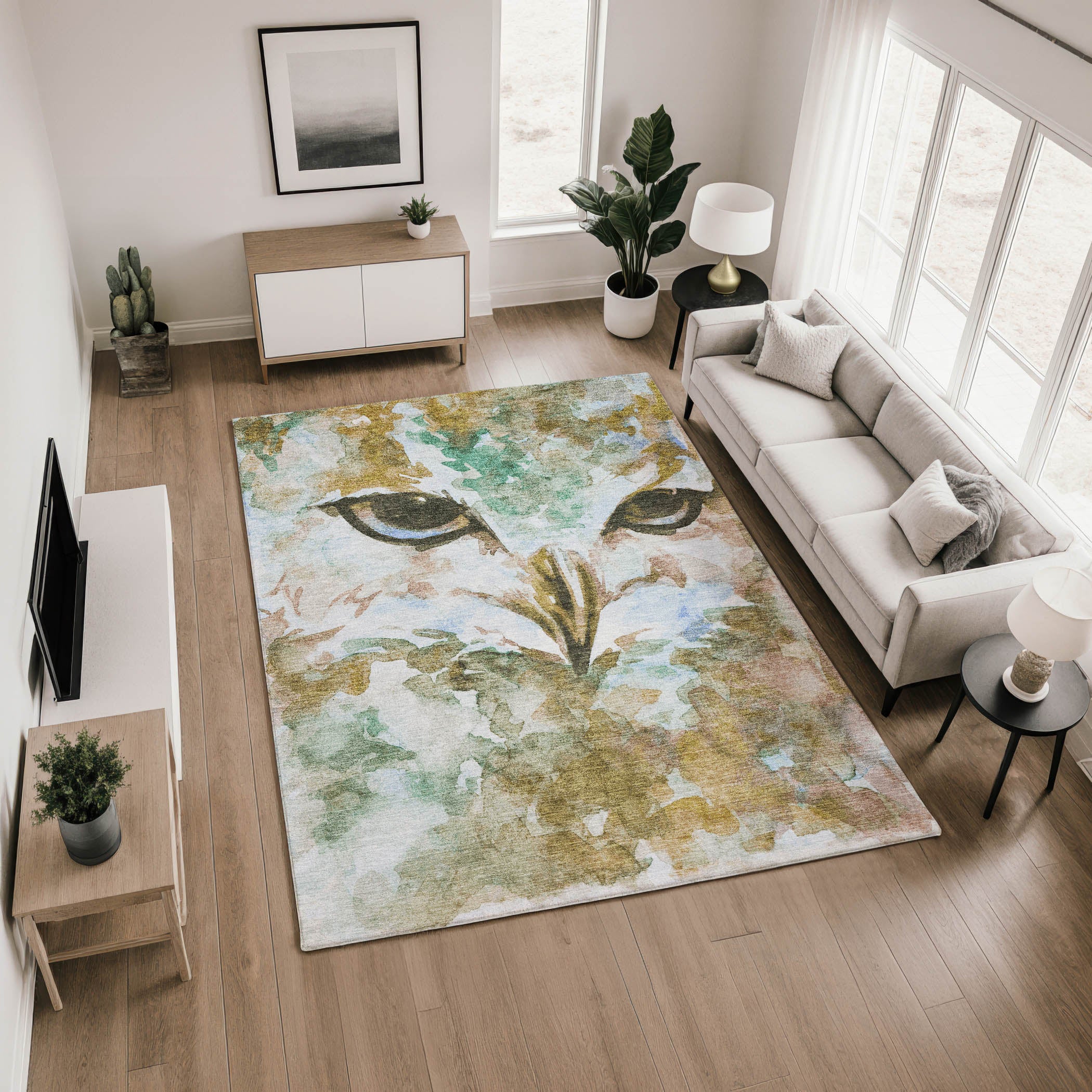 Athens Machine Washable Transitional Mocha Brown Rug 2'6" x 3'10" #shape_Rectangle