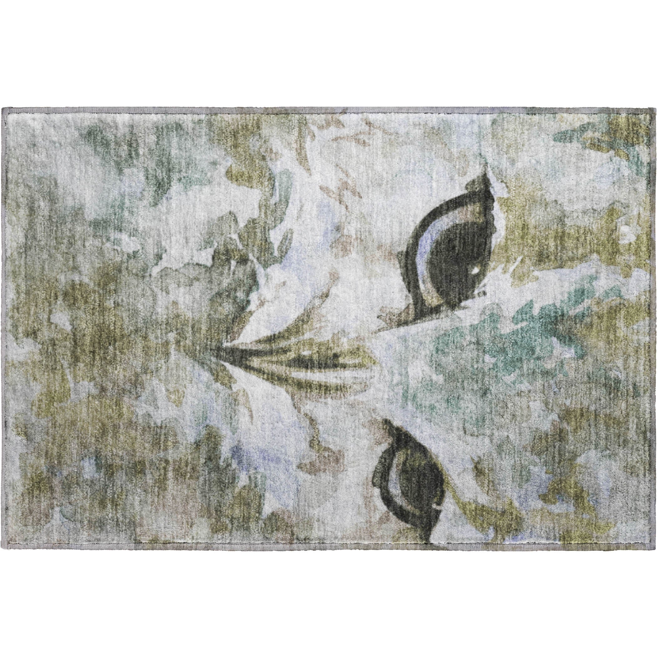 Athens Machine Washable Transitional Taupe Brown Rug 1'8" x 2'6" #shape_Rectangle