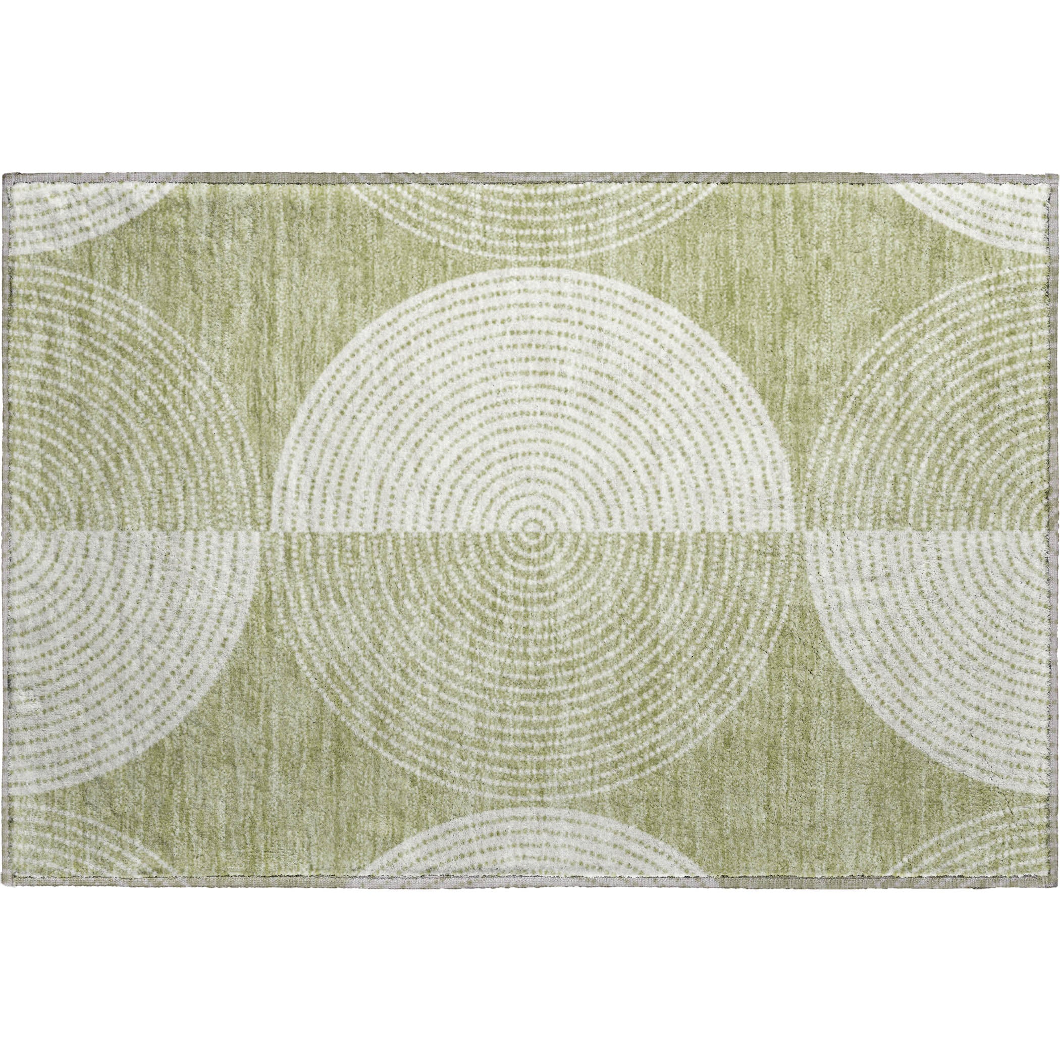 Santorini Machine Washable Transitional Aloe Green Rug 1'8" x 2'6" #shape_Rectangle