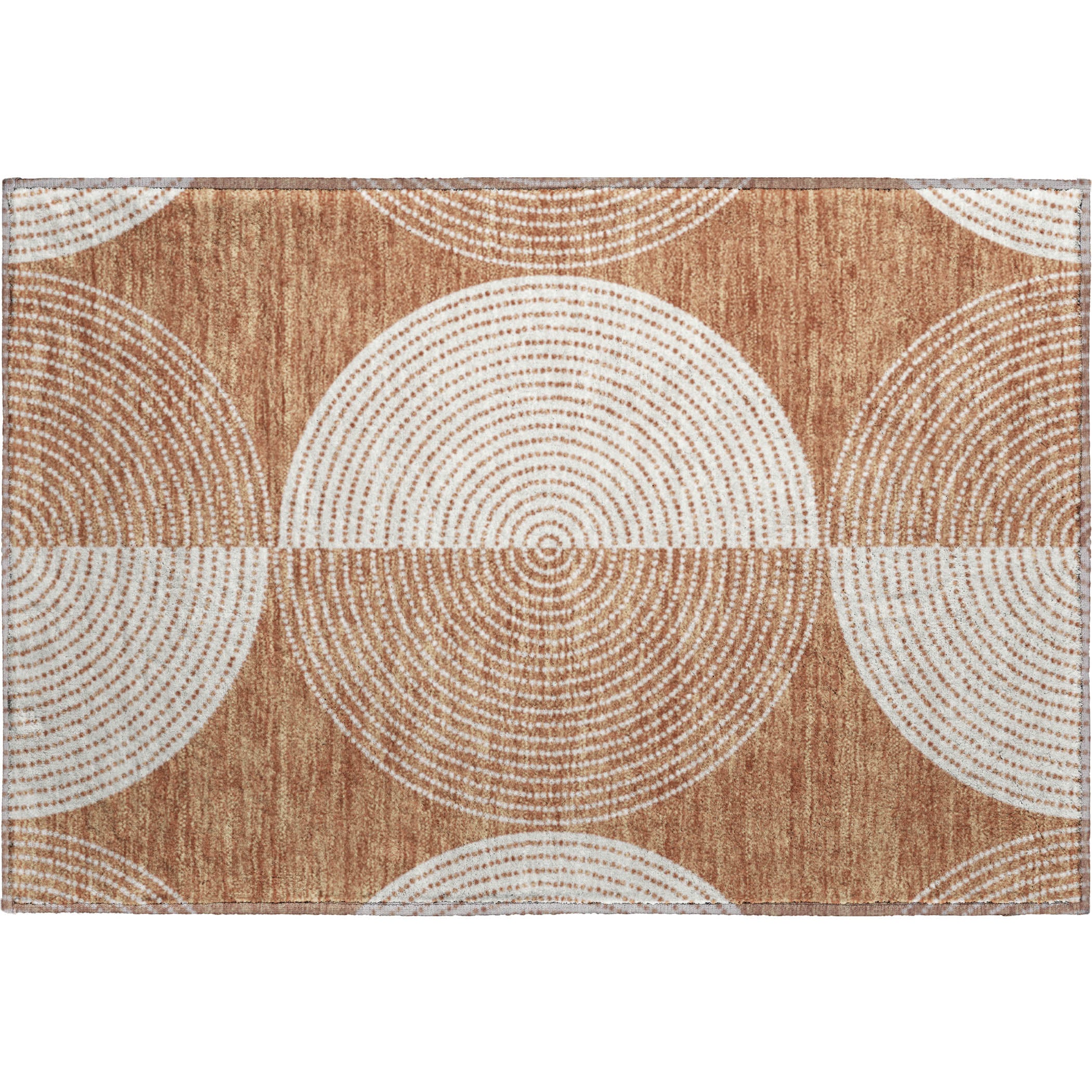 Santorini Machine Washable Transitional Copper Orange Rug 1'8" x 2'6" #shape_Rectangle