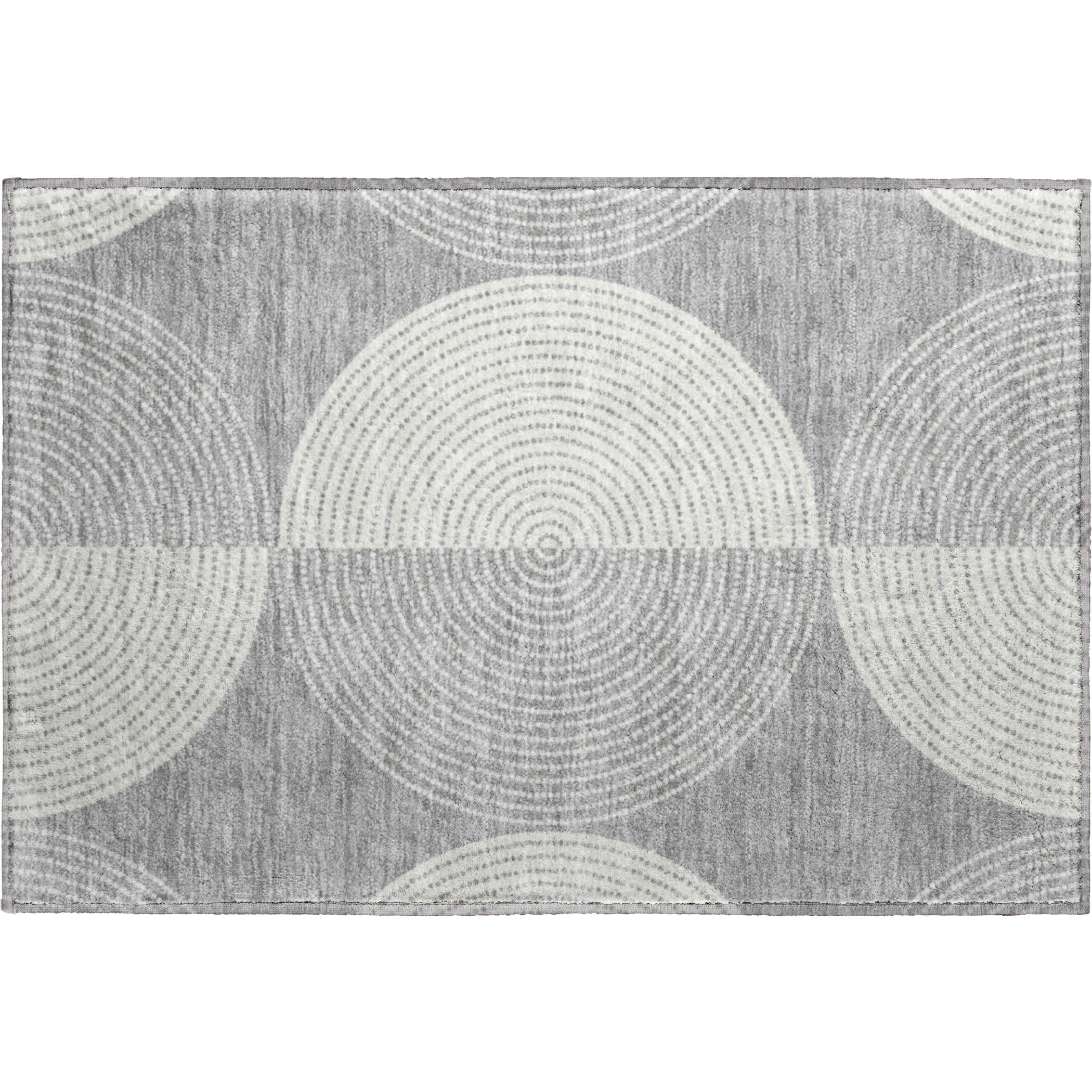 Santorini Machine Washable Transitional Gray Rug 1'8" x 2'6" #shape_Rectangle