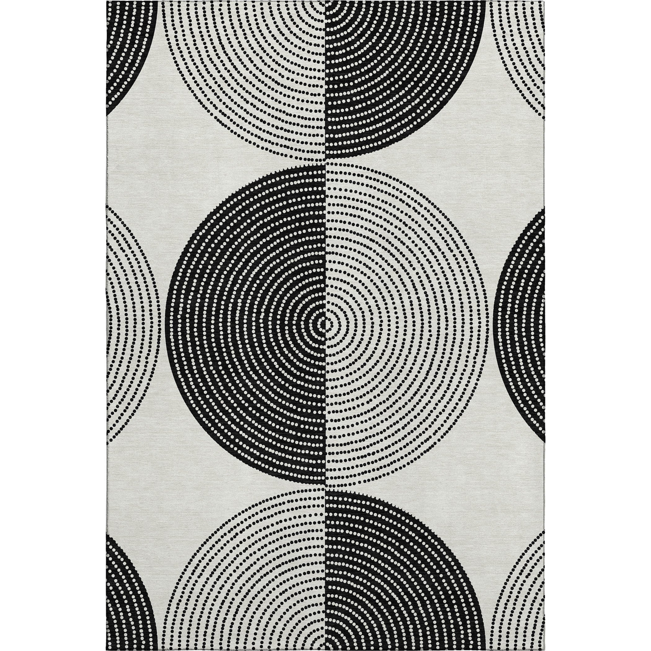Santorini Machine Washable Transitional Ivory Rug 2'6" x 3'10" #shape_Rectangle