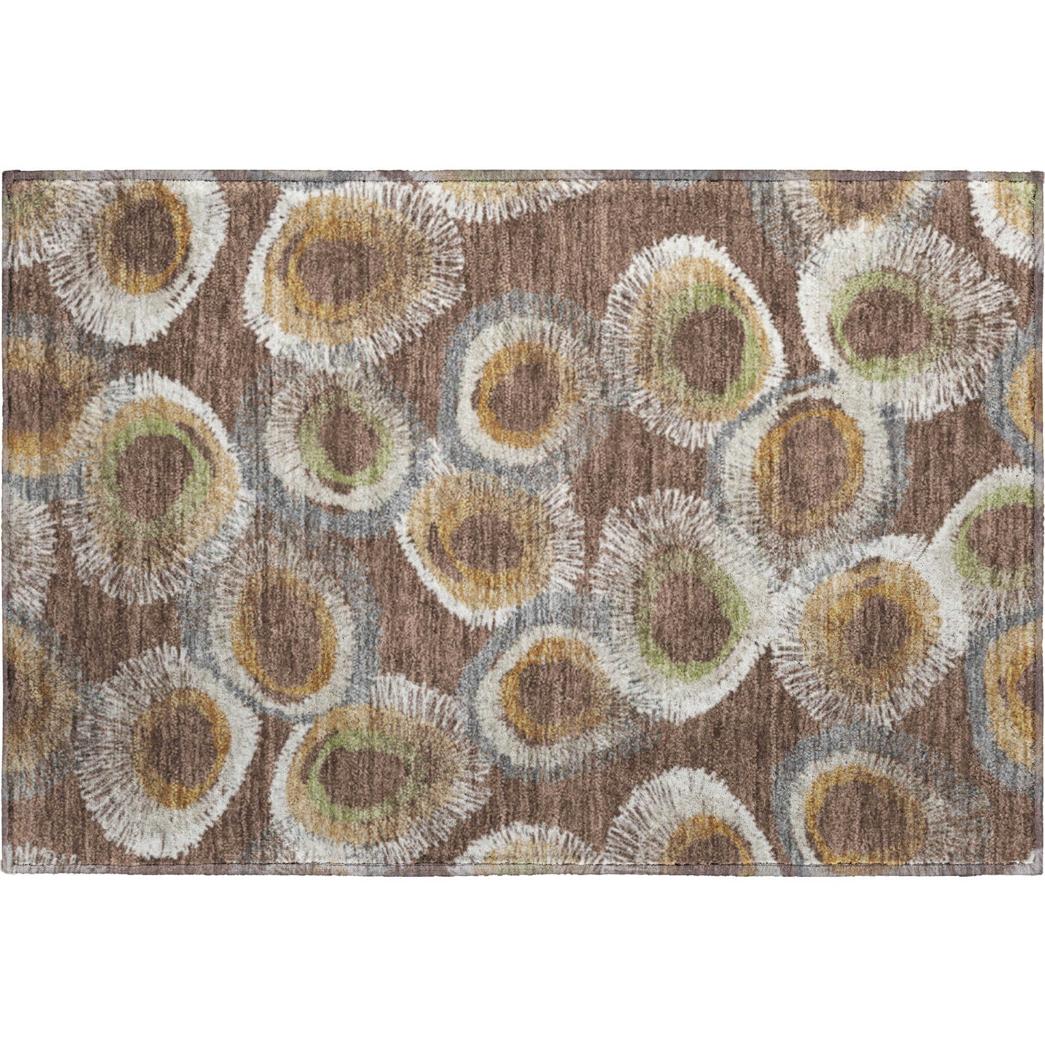 Kyoto Machine Washable Transitional Brown Rug 1'8" x 2'6" #shape_Rectangle