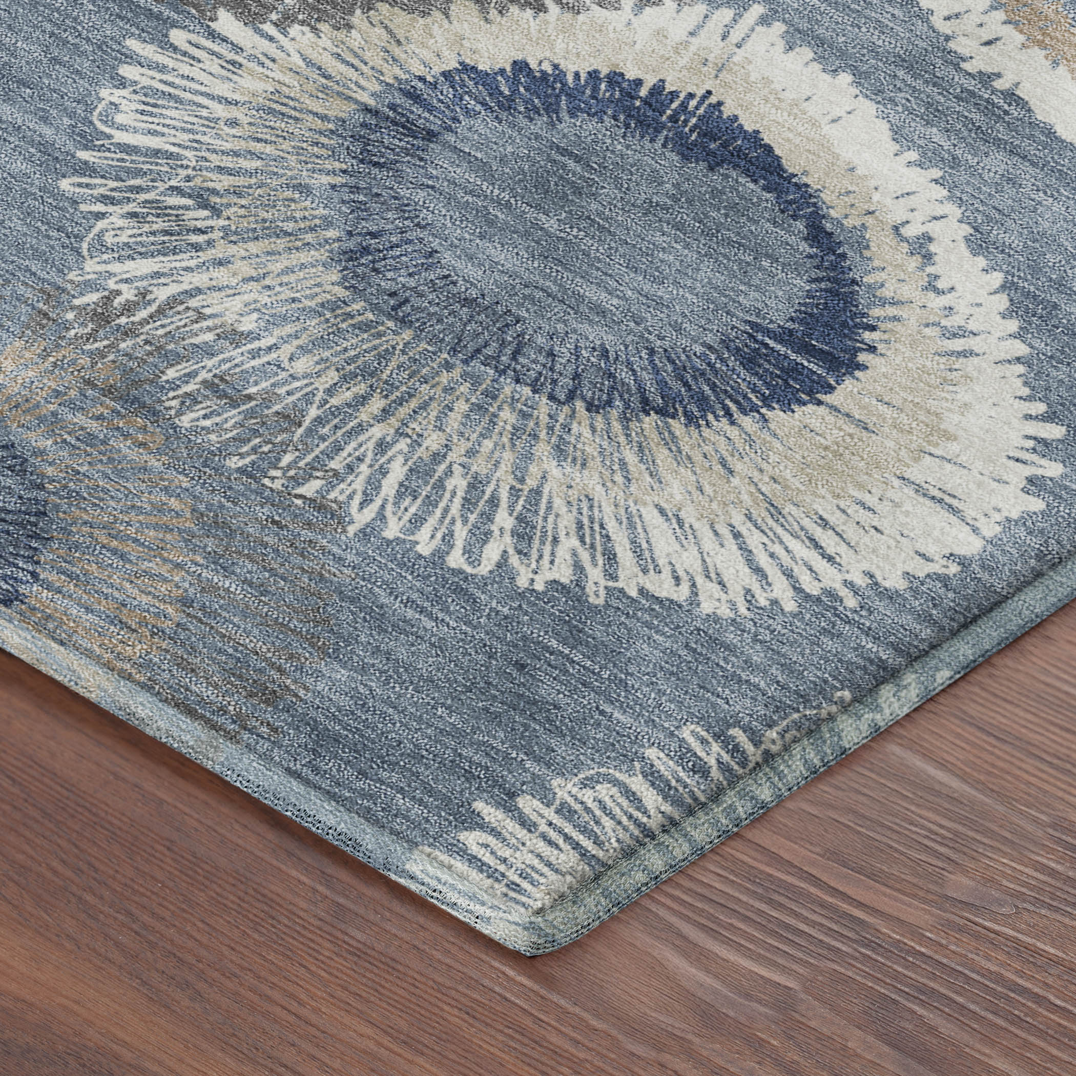 Kyoto Machine Washable Transitional Denim Blue Rug 1'8" x 2'6" #shape_Rectangle