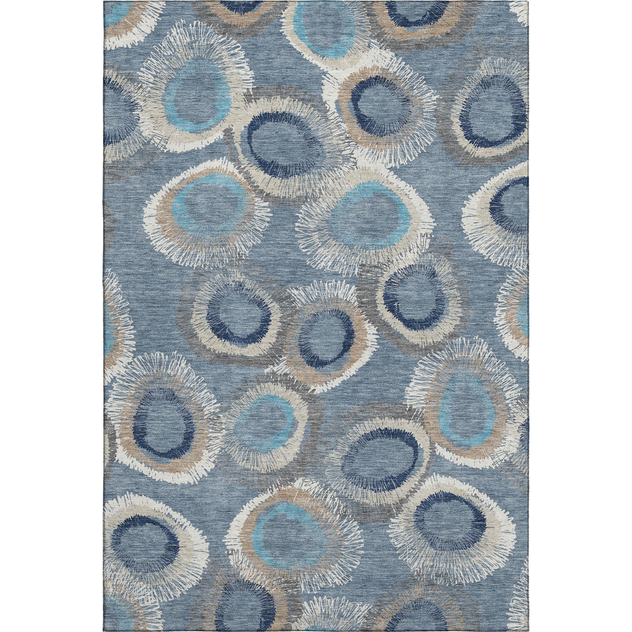 Kyoto Machine Washable Transitional Denim Blue Rug 2'6" x 3'10" #shape_Rectangle