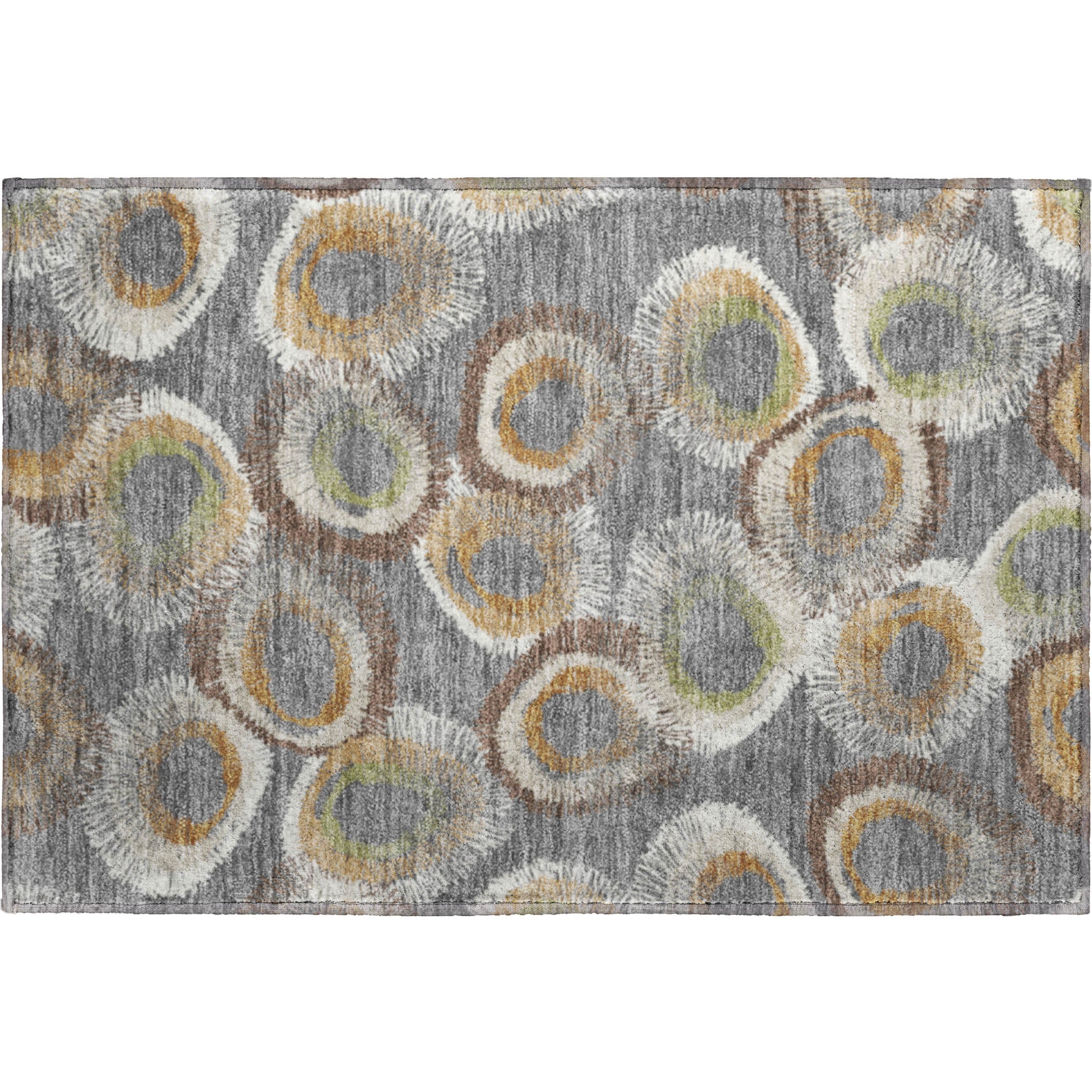Kyoto Machine Washable Transitional Gray Rug 1'8" x 2'6" #shape_Rectangle