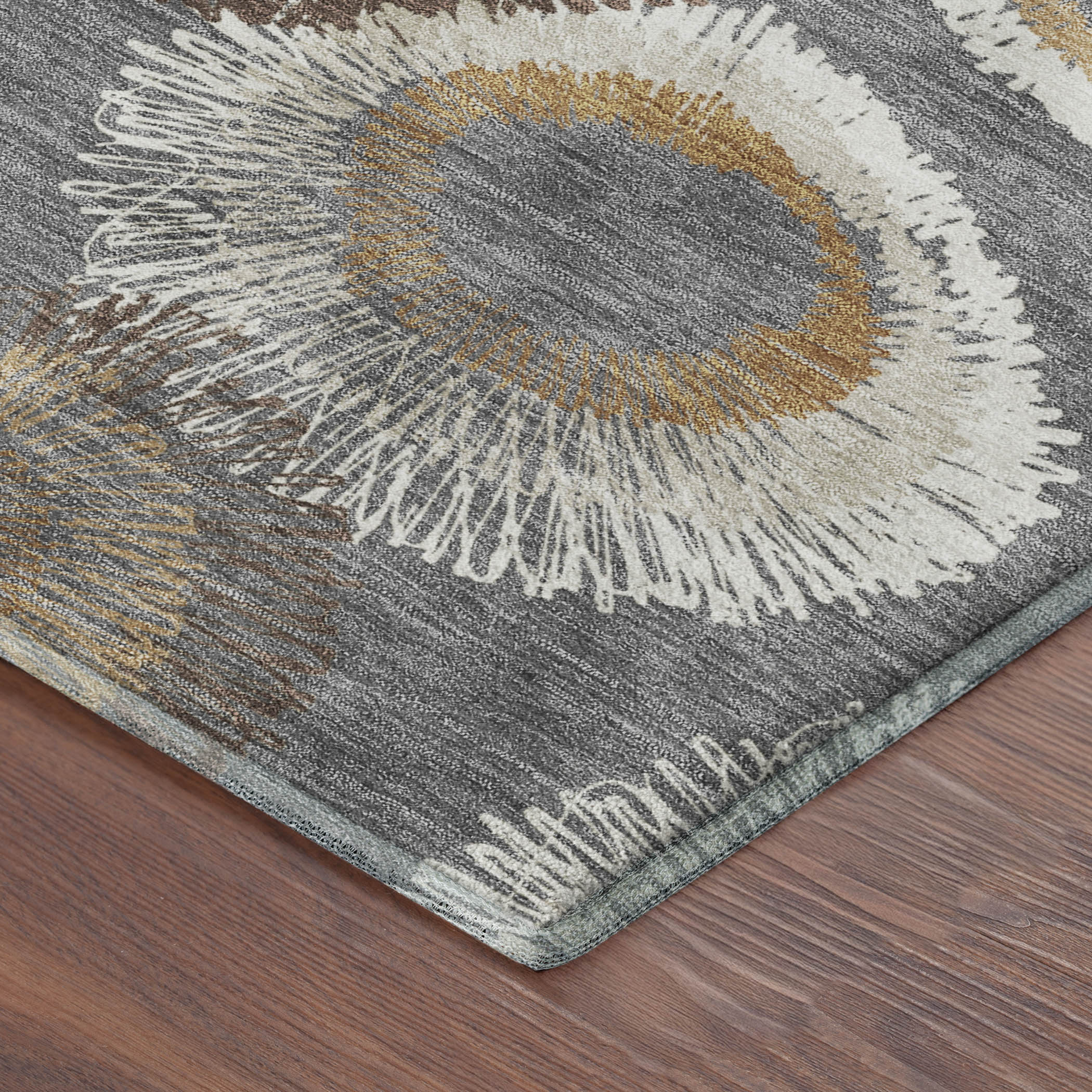 Kyoto Machine Washable Transitional Gray Rug 1'8" x 2'6" #shape_Rectangle