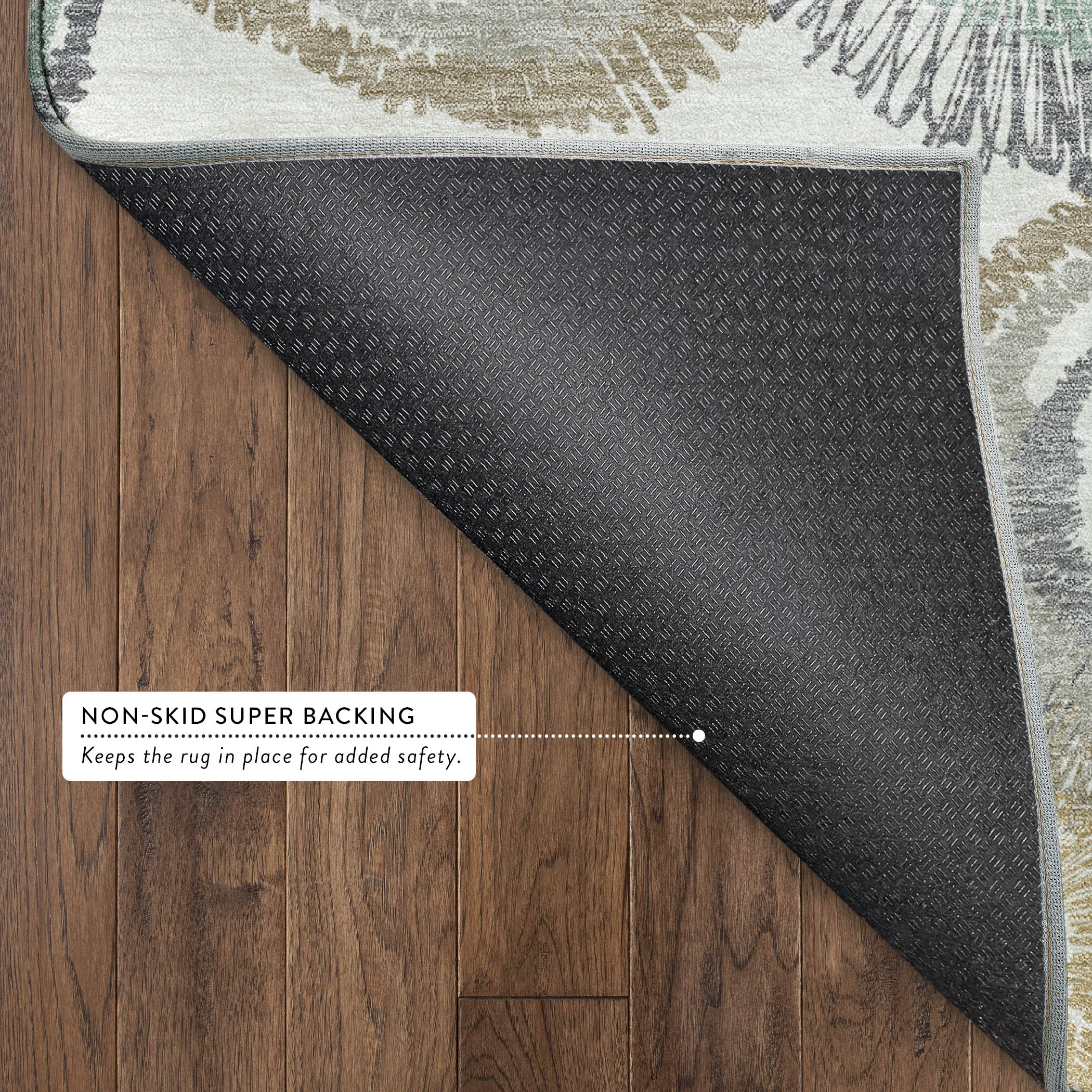 Kyoto Machine Washable Transitional Ivory Rug 1'8" x 2'6" #shape_Rectangle