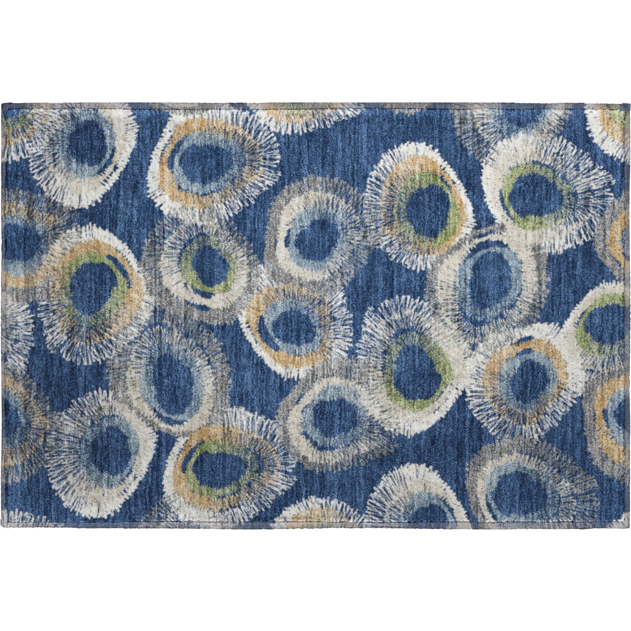 Kyoto Machine Washable Transitional Navy Blue Rug 1'8" x 2'6" #shape_Rectangle