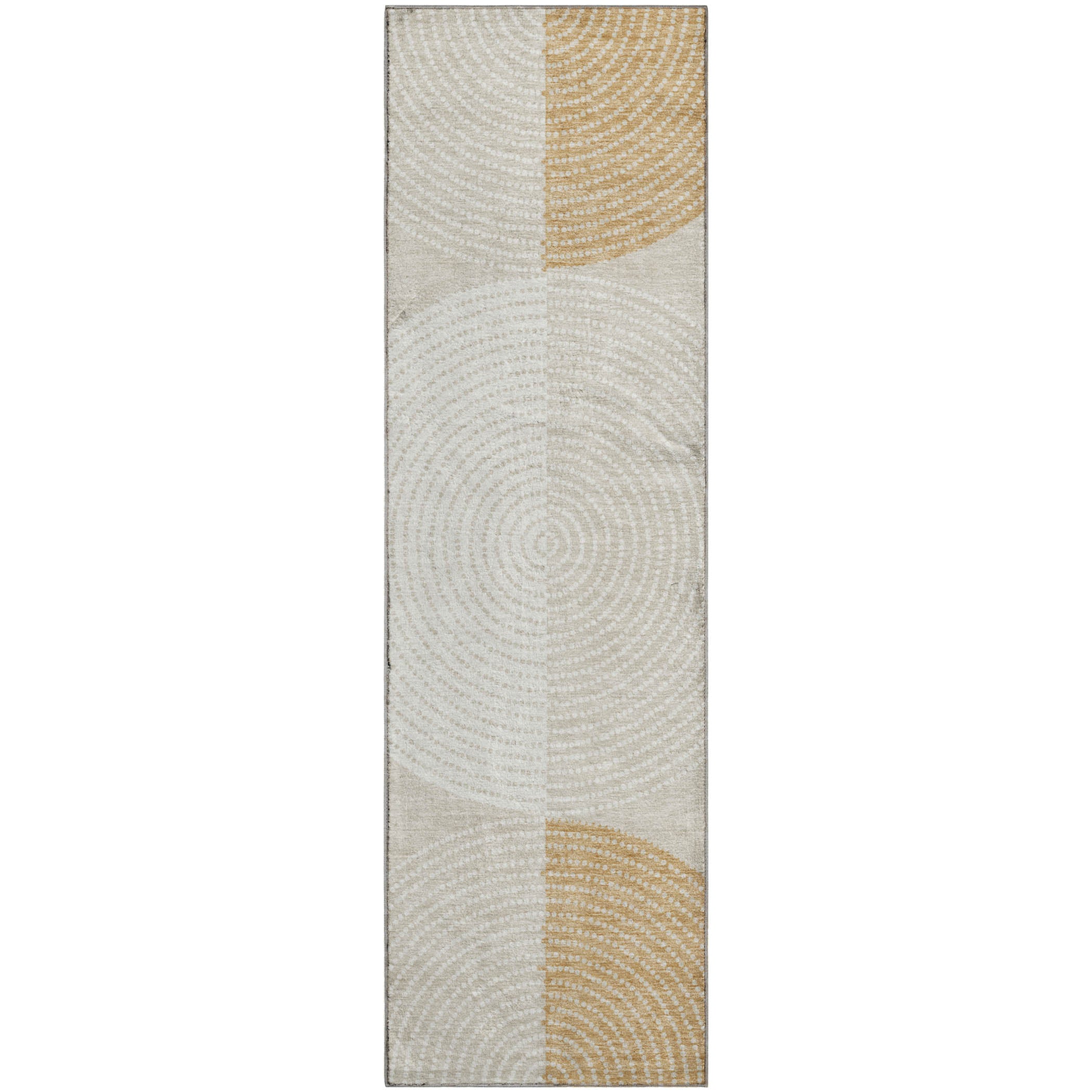 Valletta Machine Washable Transitional Beige Brown Rug 2'3" x 7'6" #shape_Runner