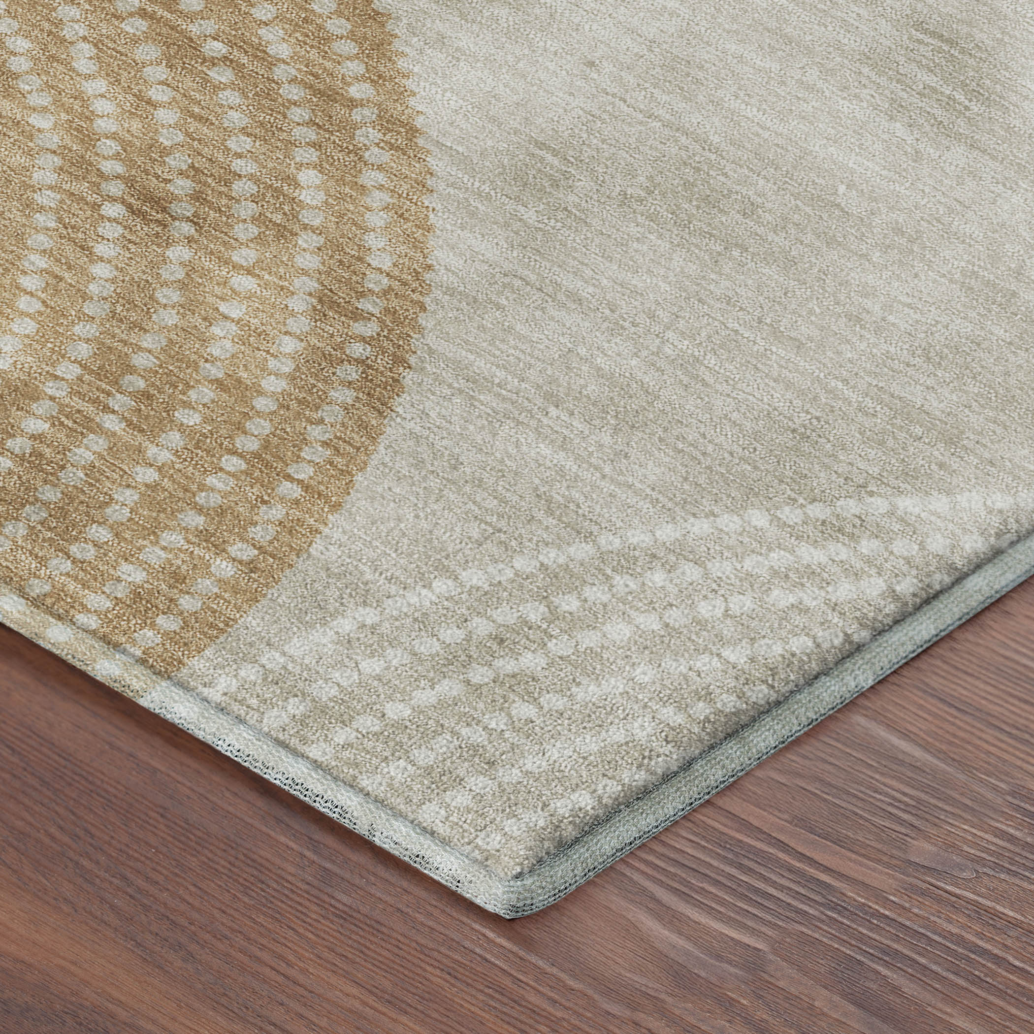 Valletta Machine Washable Transitional Beige Brown Rug 1'8" x 2'6" #shape_Rectangle