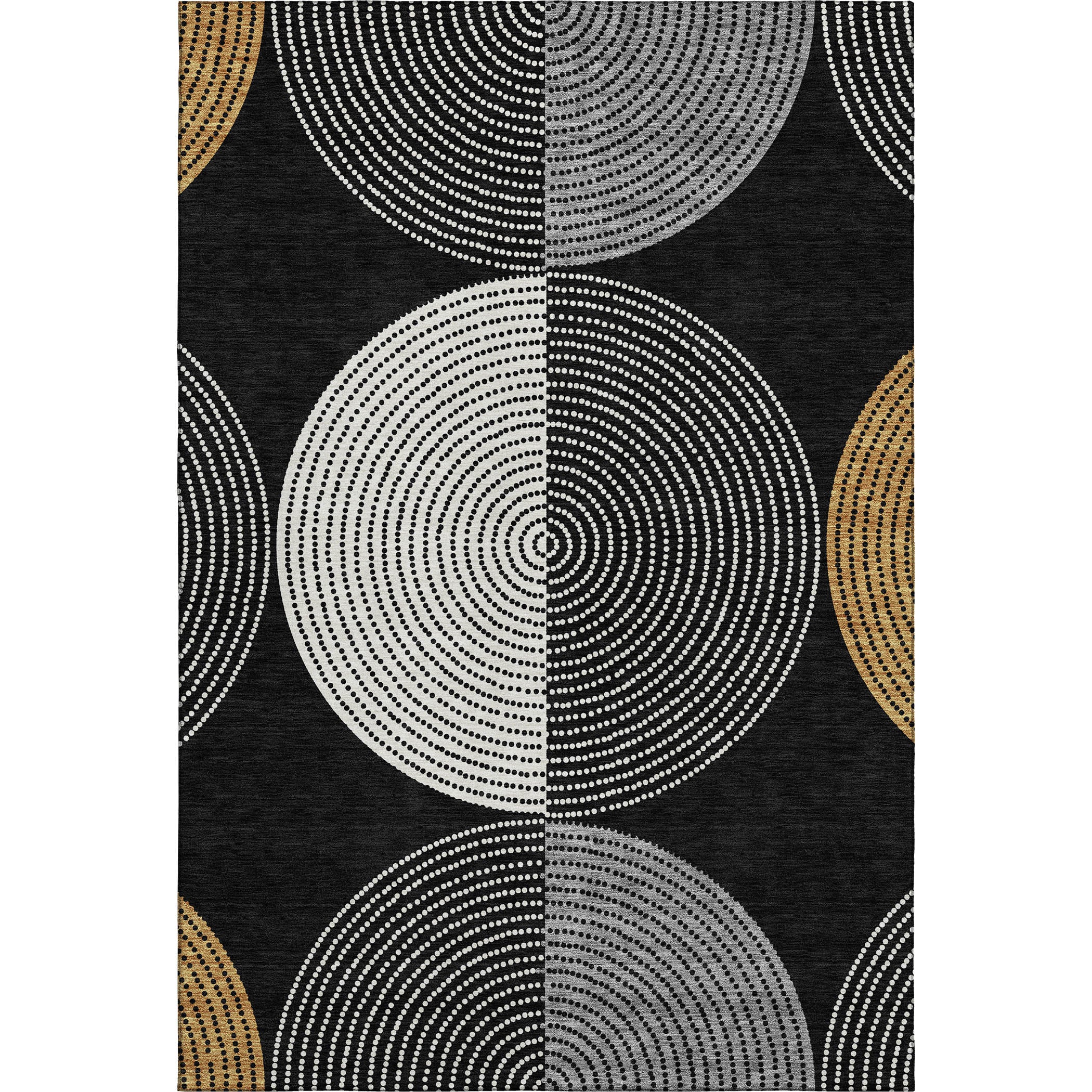Valletta Machine Washable Transitional Black Rug 2'6" x 3'10" #shape_Rectangle
