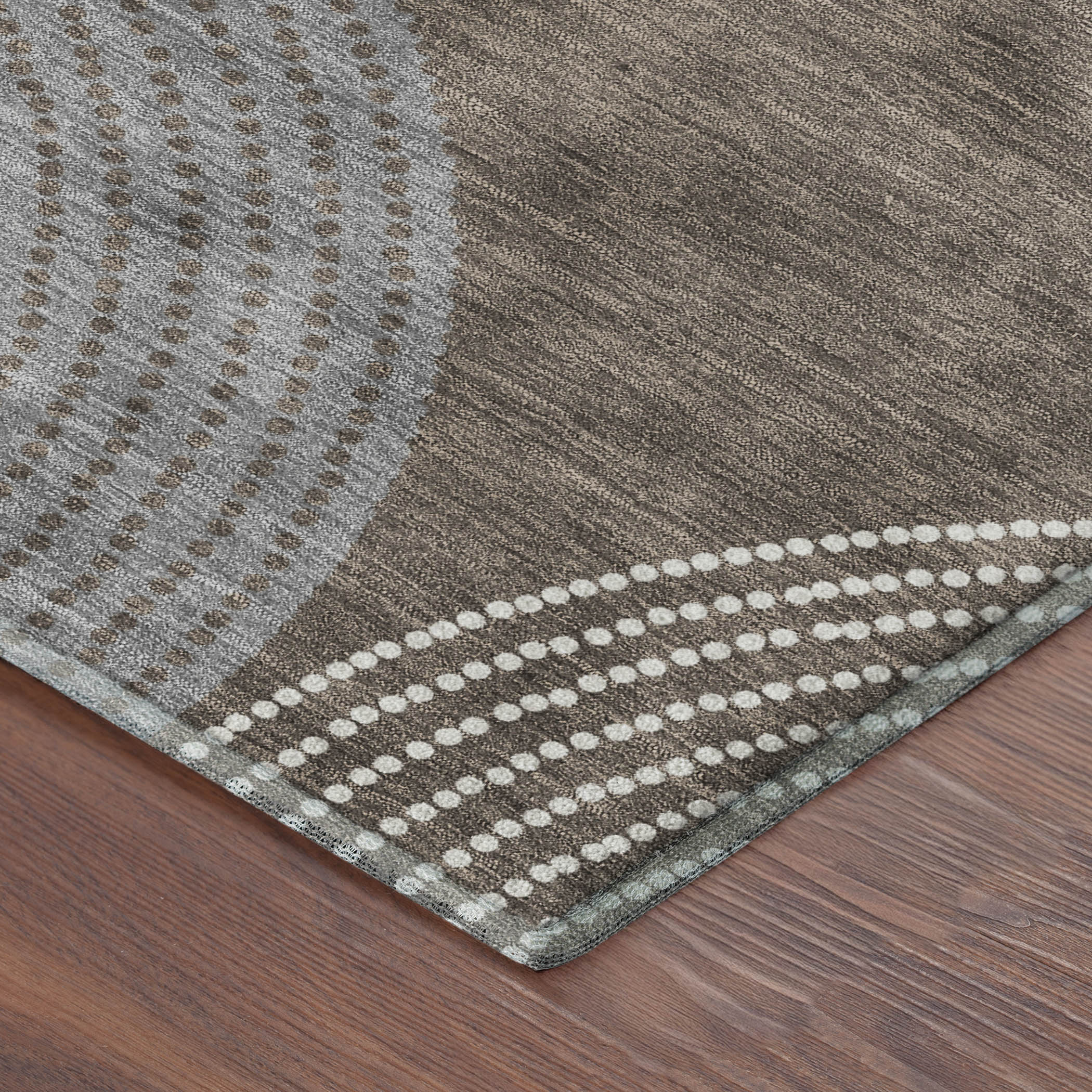 Valletta Machine Washable Transitional Brown Rug 1'8" x 2'6" #shape_Rectangle