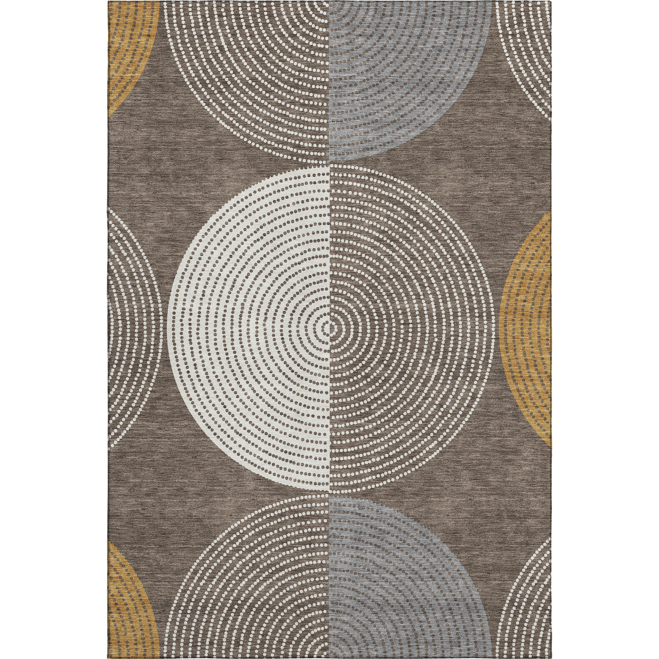 Valletta Machine Washable Transitional Brown Rug 2'6" x 3'10" #shape_Rectangle