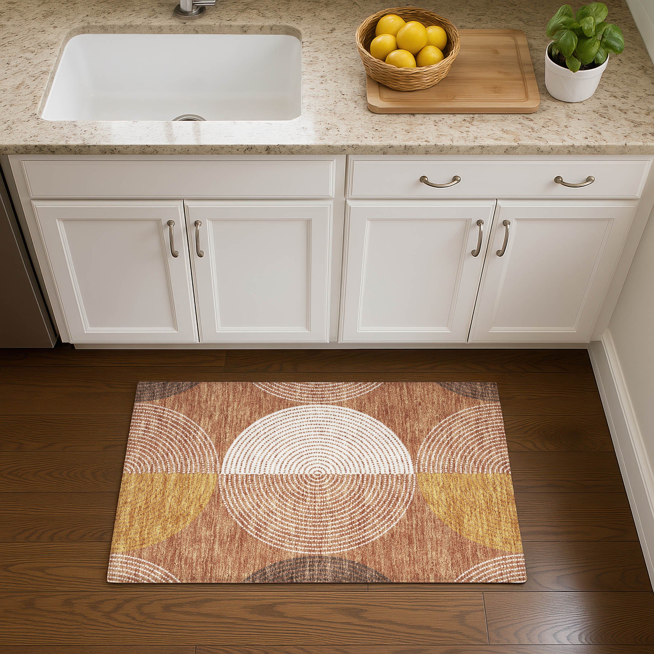 Valletta Machine Washable Transitional Copper Orange Rug 1'8" x 2'6" #shape_Rectangle
