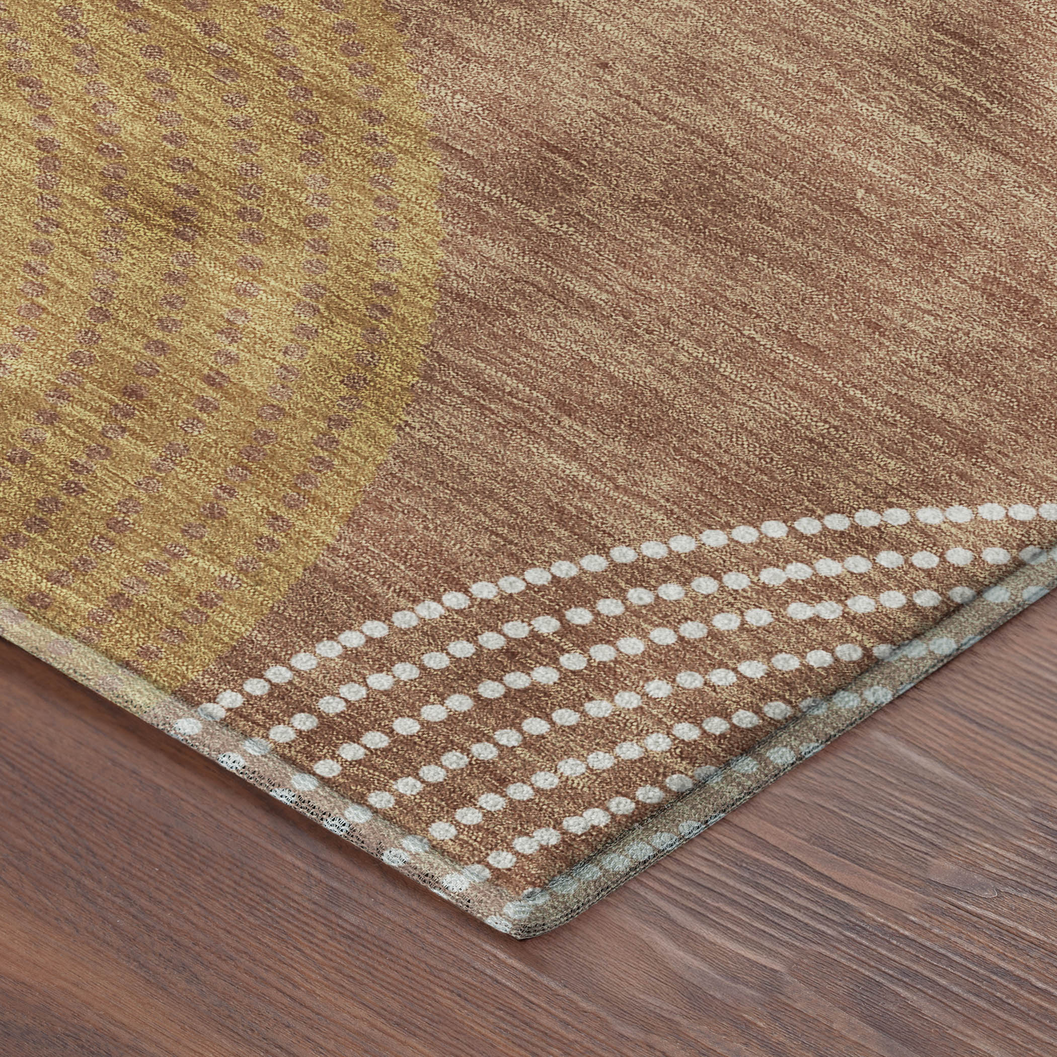 Valletta Machine Washable Transitional Copper Orange Rug 1'8" x 2'6" #shape_Rectangle