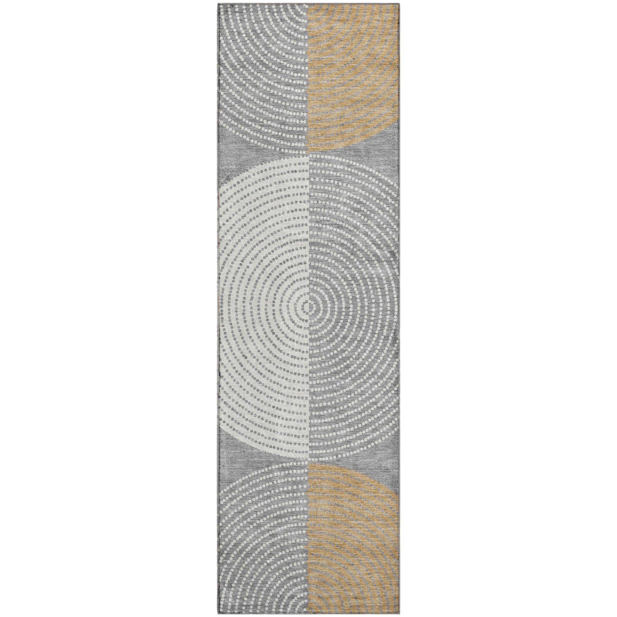 Valletta Machine Washable Transitional Gray Rug 2'3" x 7'6" #shape_Runner