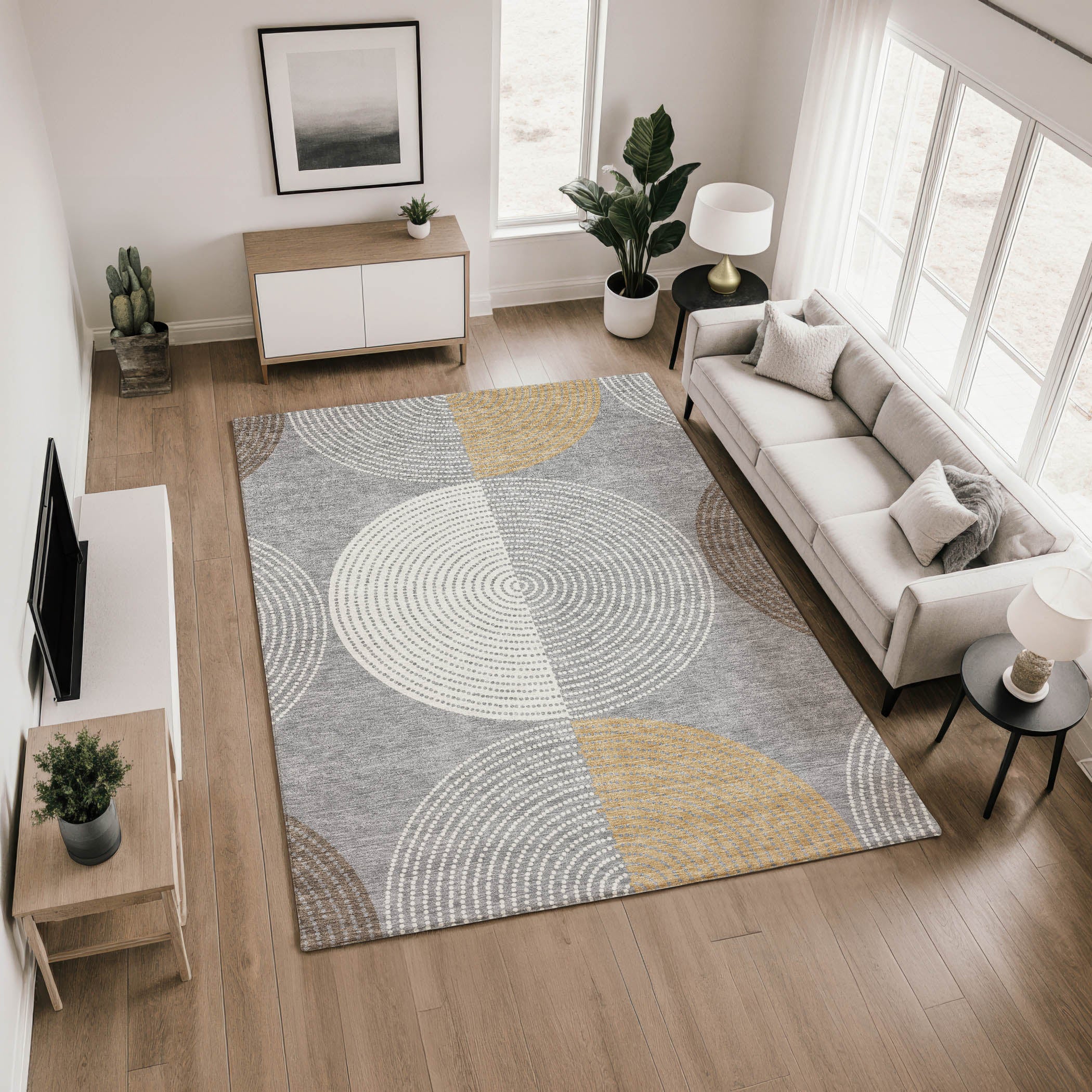 Valletta Machine Washable Transitional Gray Rug 2'6" x 3'10" #shape_Rectangle