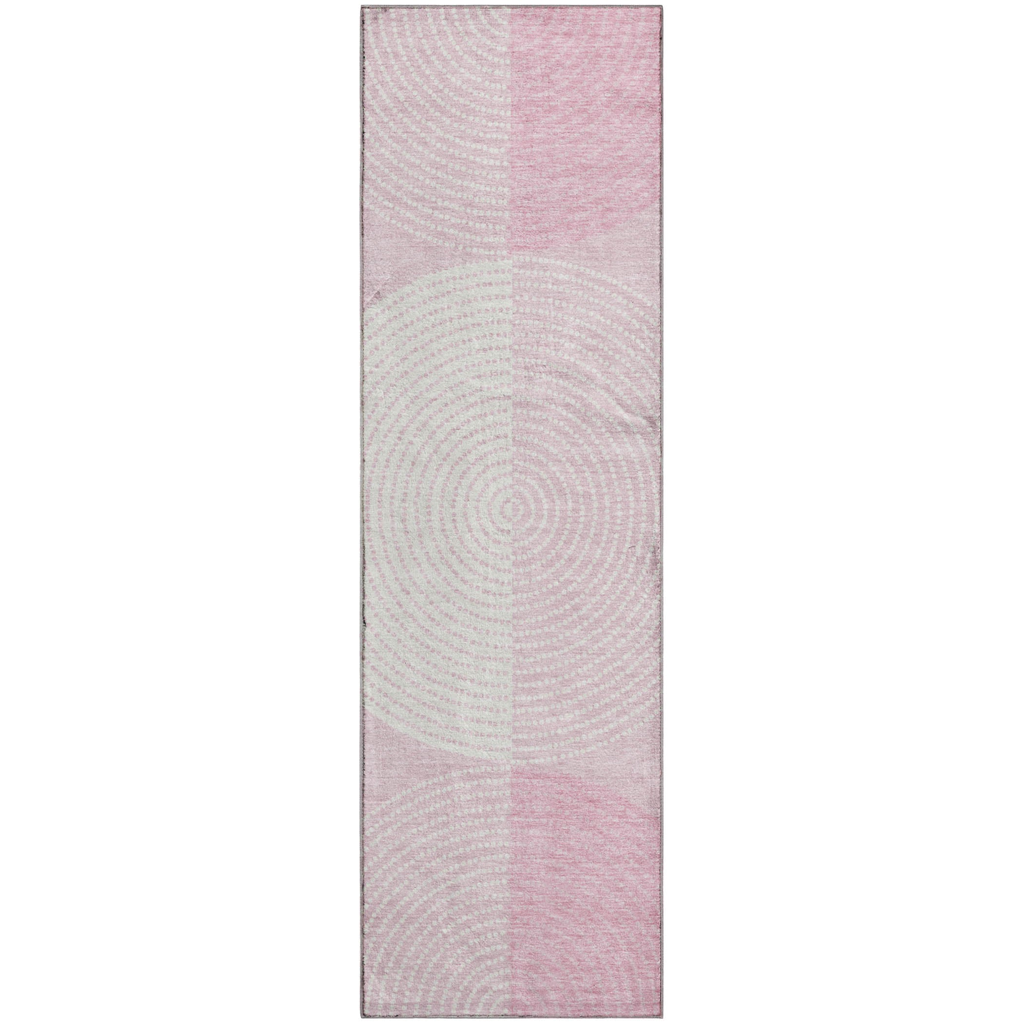 Valletta Machine Washable Transitional Pink Rug 2'3" x 7'6" #shape_Runner
