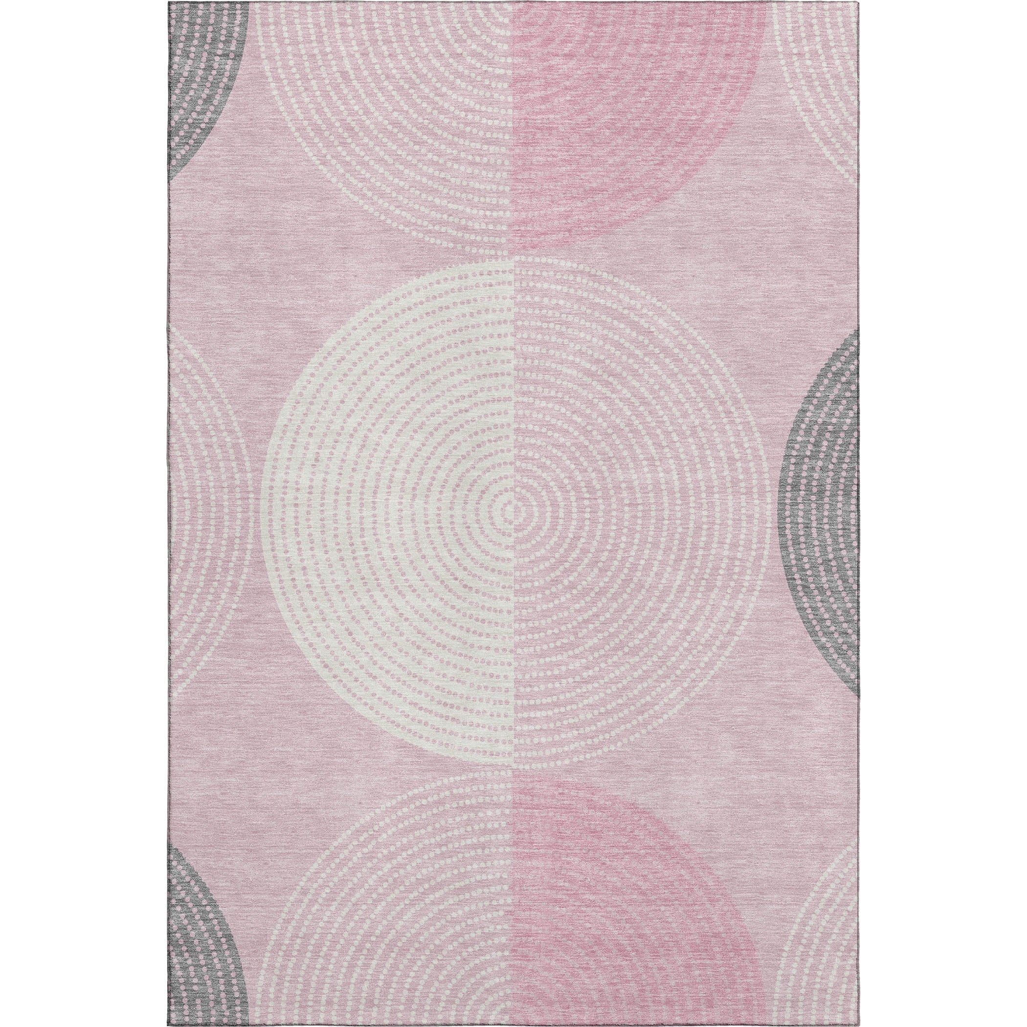 Valletta Machine Washable Transitional Pink Rug 2'6" x 3'10" #shape_Rectangle