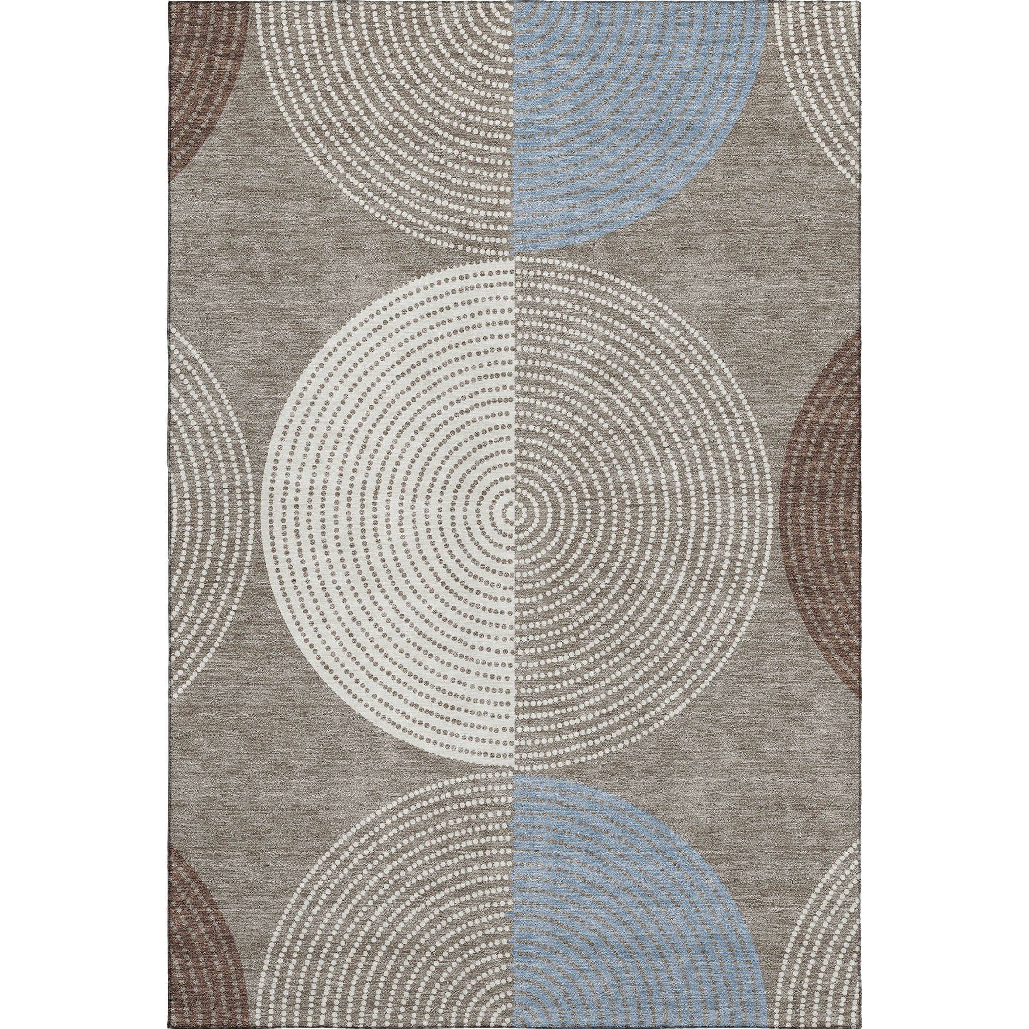 Valletta Machine Washable Transitional Taupe Brown Rug 2'6" x 3'10" #shape_Rectangle