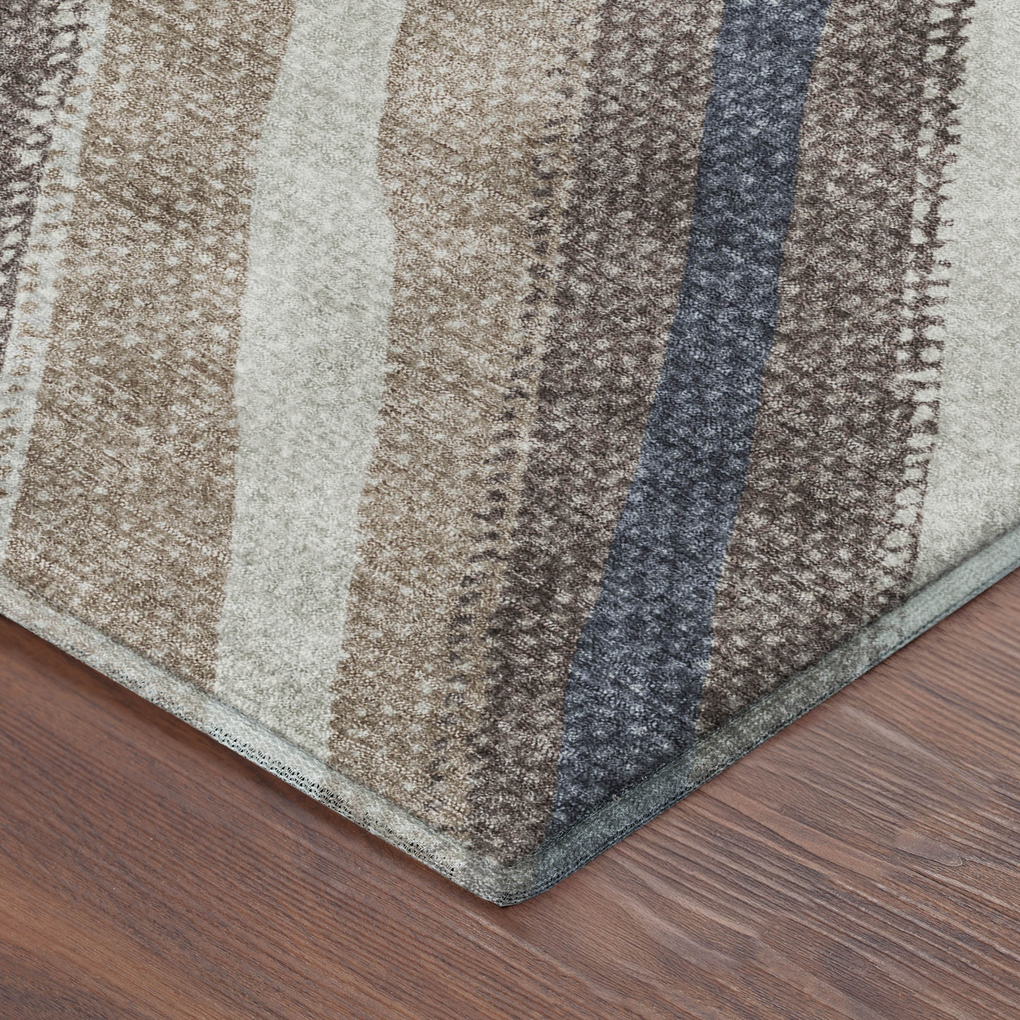 Luang Prabang Machine Washable Transitional Denim Blue Rug 1'8" x 2'6" #shape_Rectangle