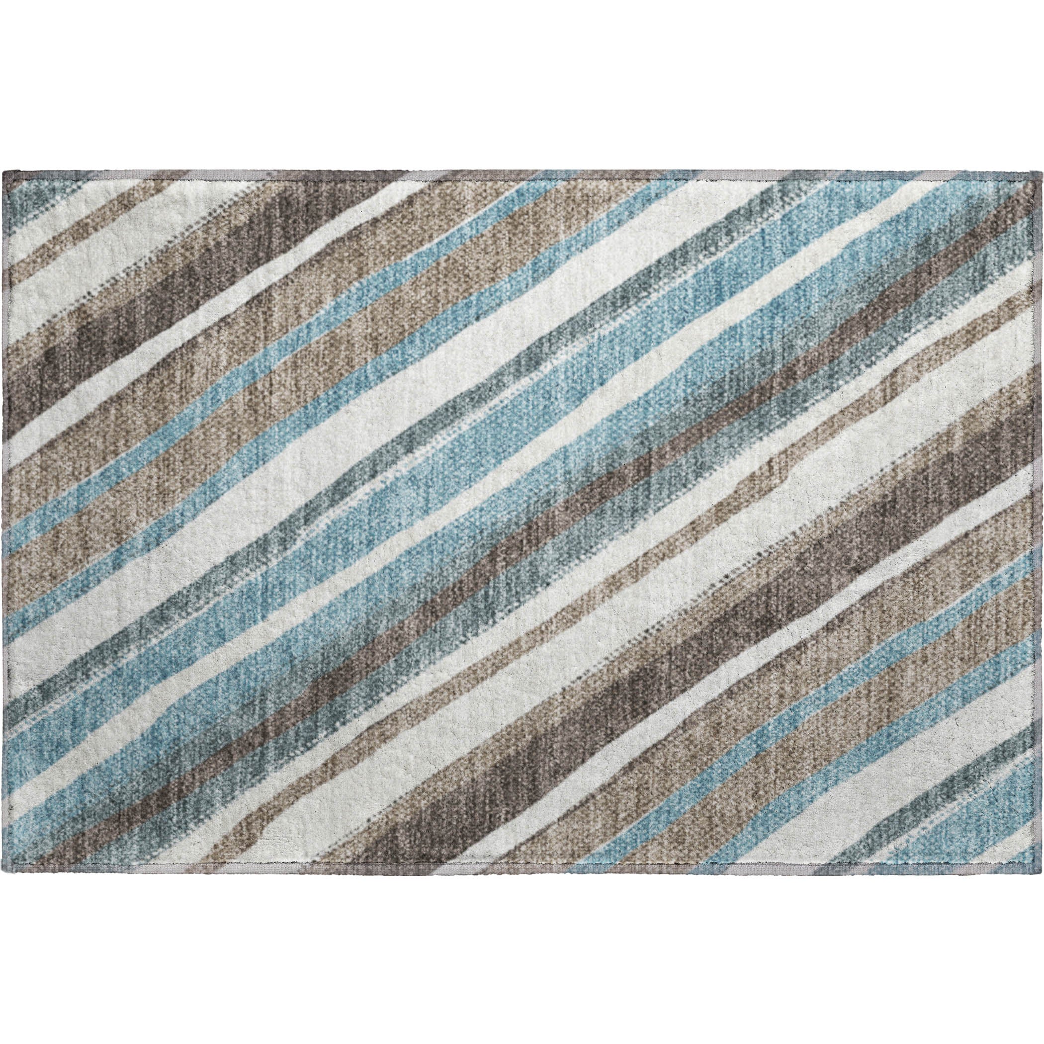 Luang Prabang Machine Washable Transitional Taupe Brown Rug 1'8" x 2'6" #shape_Rectangle