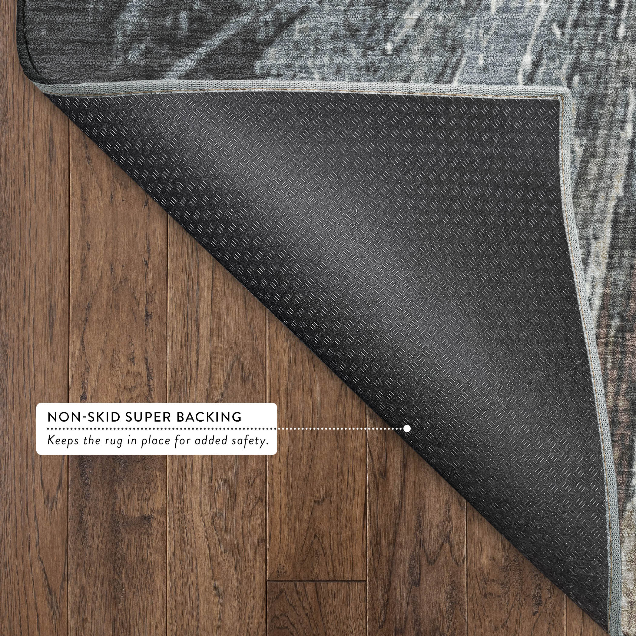 Kyoto Machine Washable Transitional Brown Rug 1'8" x 2'6" #shape_Rectangle