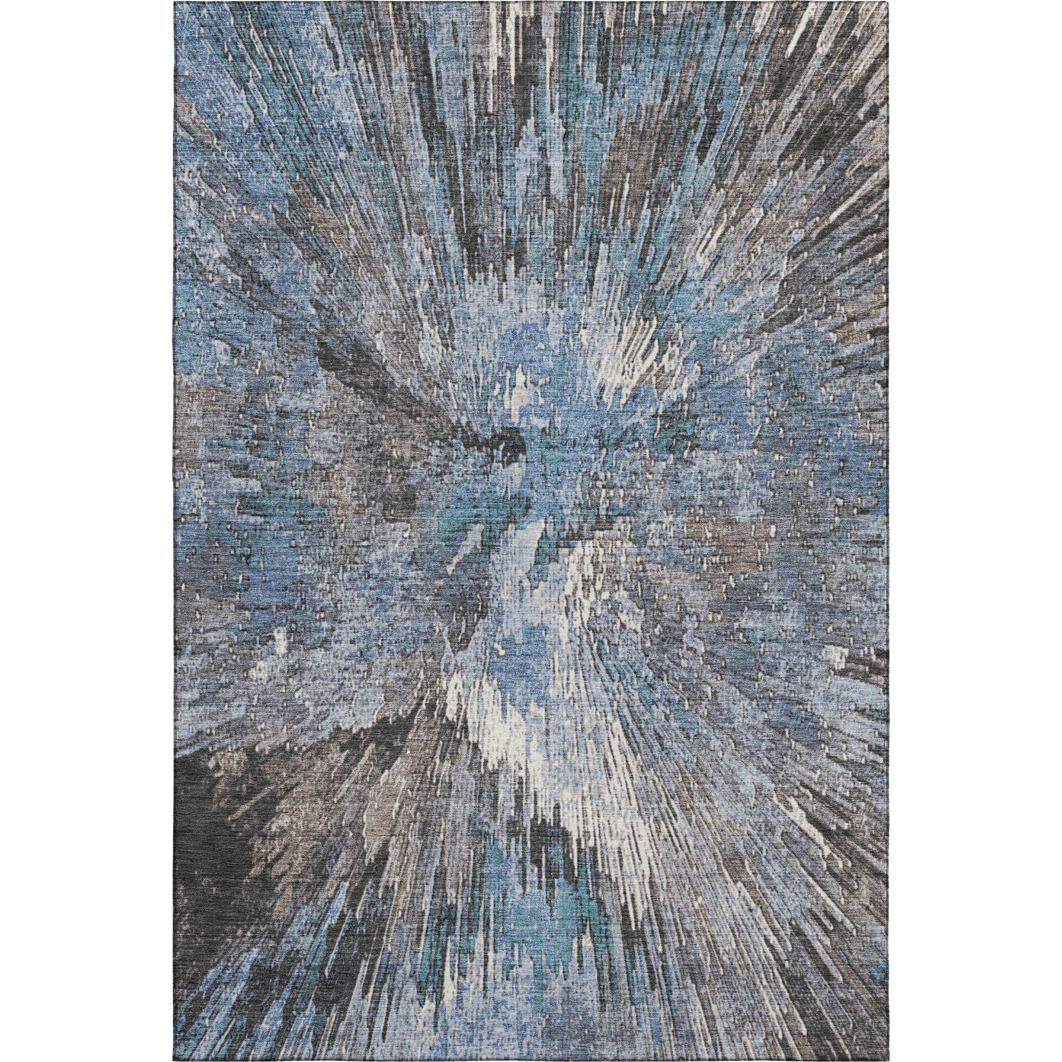 Kyoto Machine Washable Transitional Denim Blue Rug 2'6" x 3'10" #shape_Rectangle