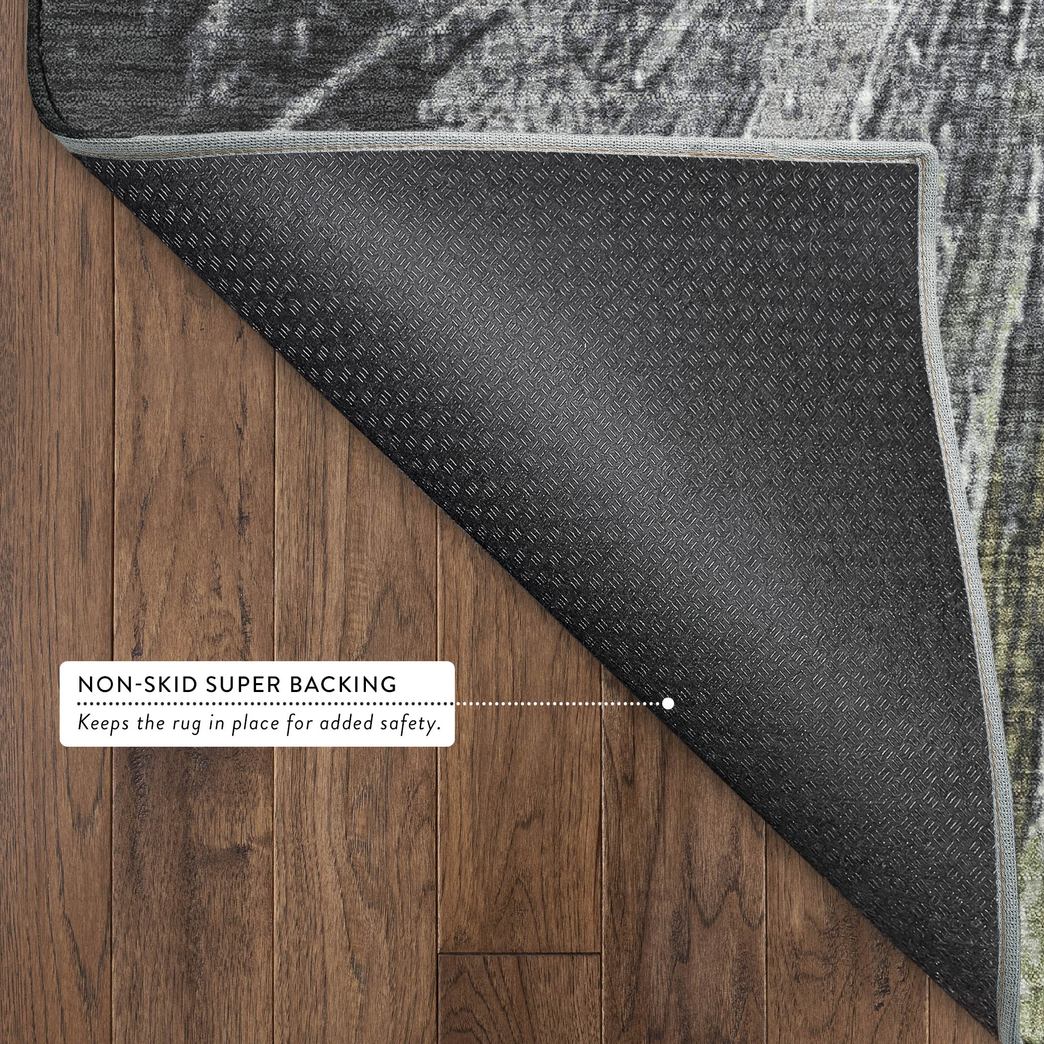 Kyoto Machine Washable Transitional Fern Green Rug 1'8" x 2'6" #shape_Rectangle