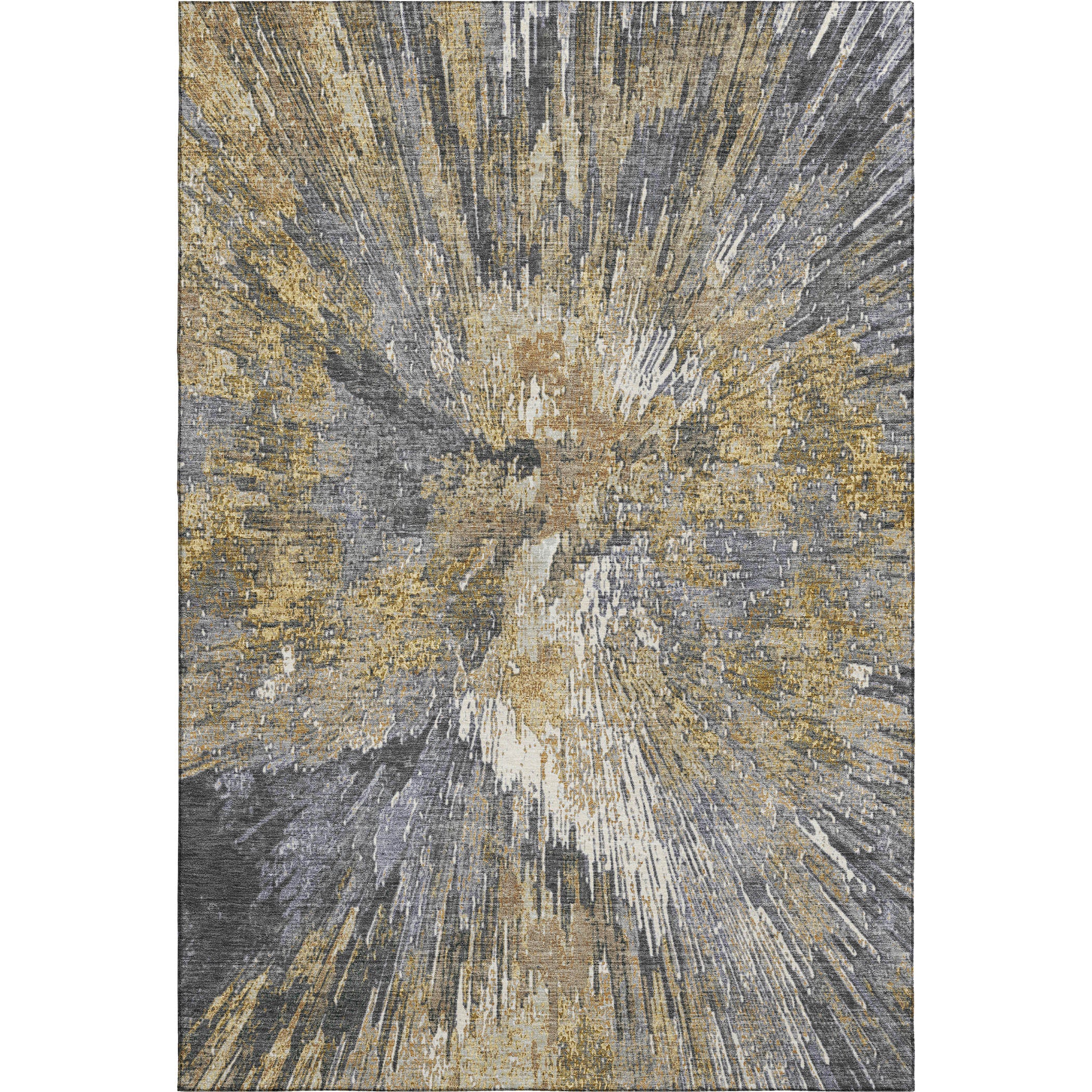 Kyoto Machine Washable Transitional Gold Rug 2'6" x 3'10" #shape_Rectangle